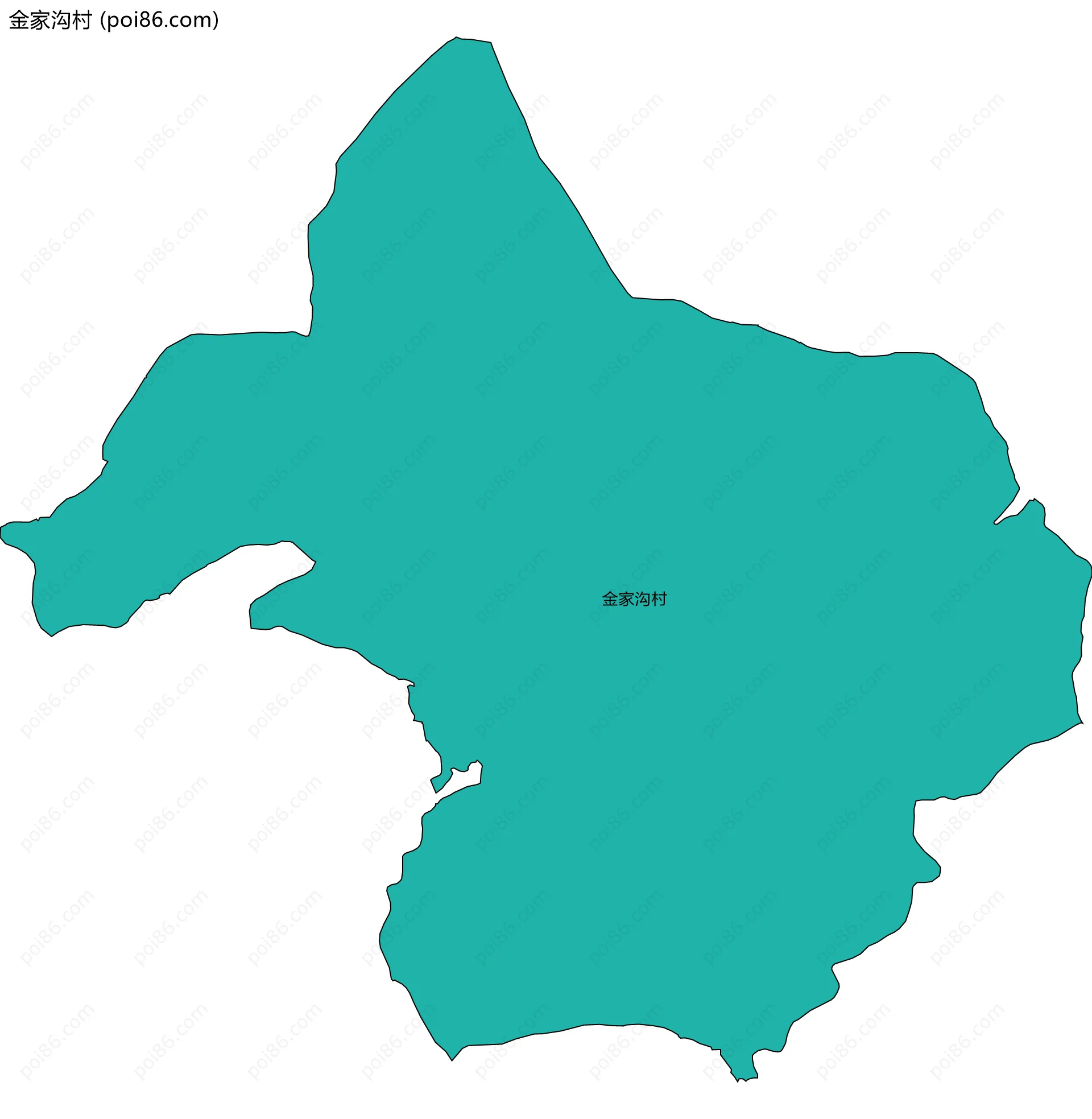 金家沟村边界地图