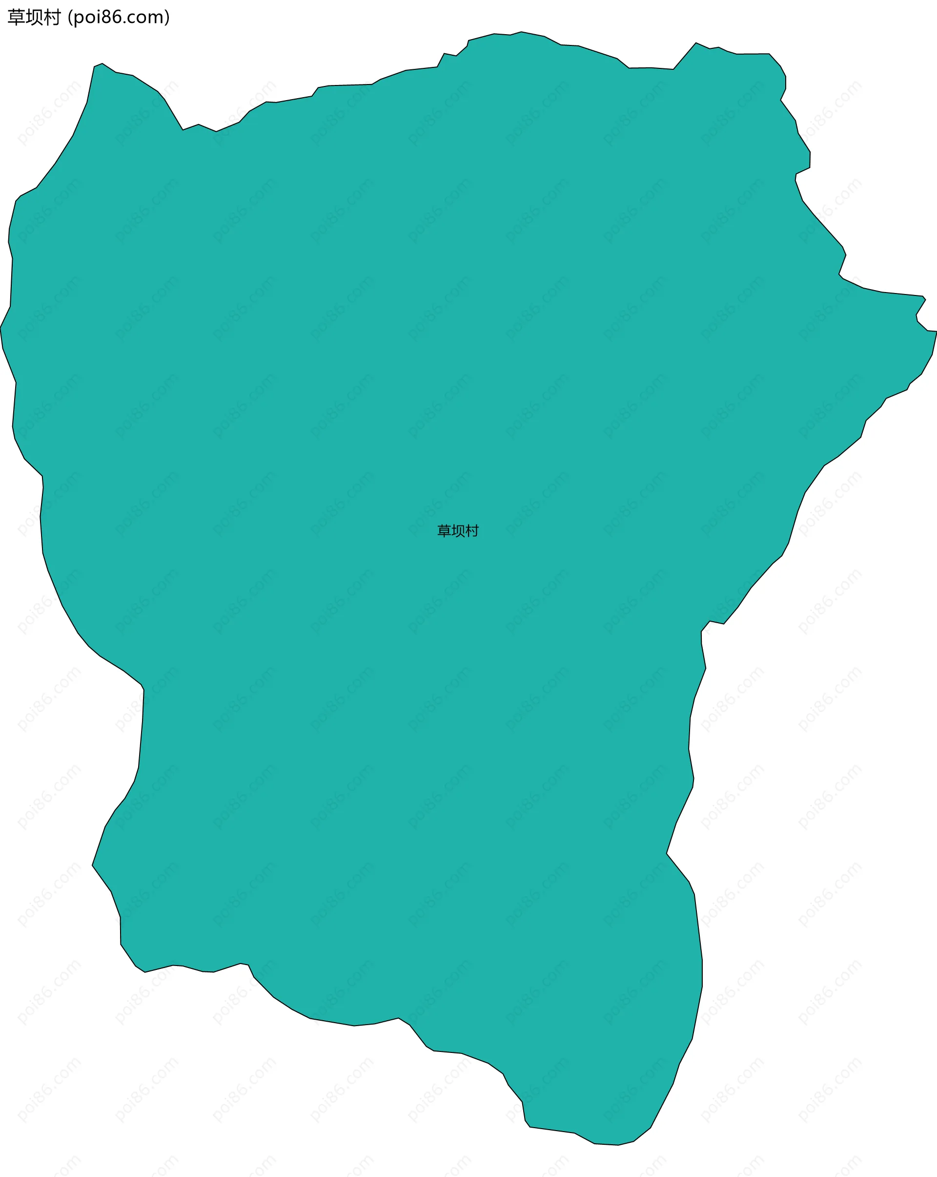 草坝村边界地图