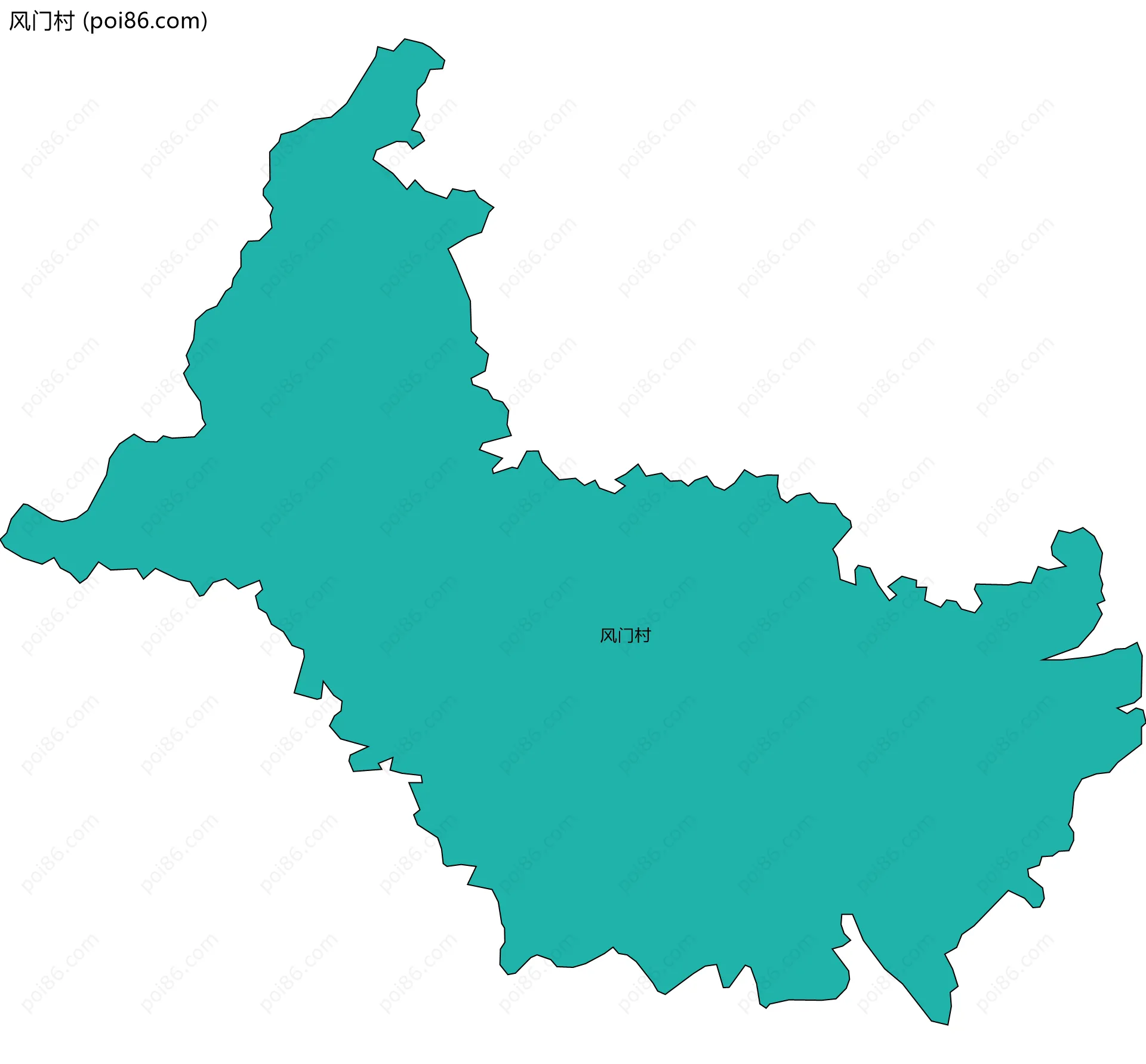 风门村边界地图