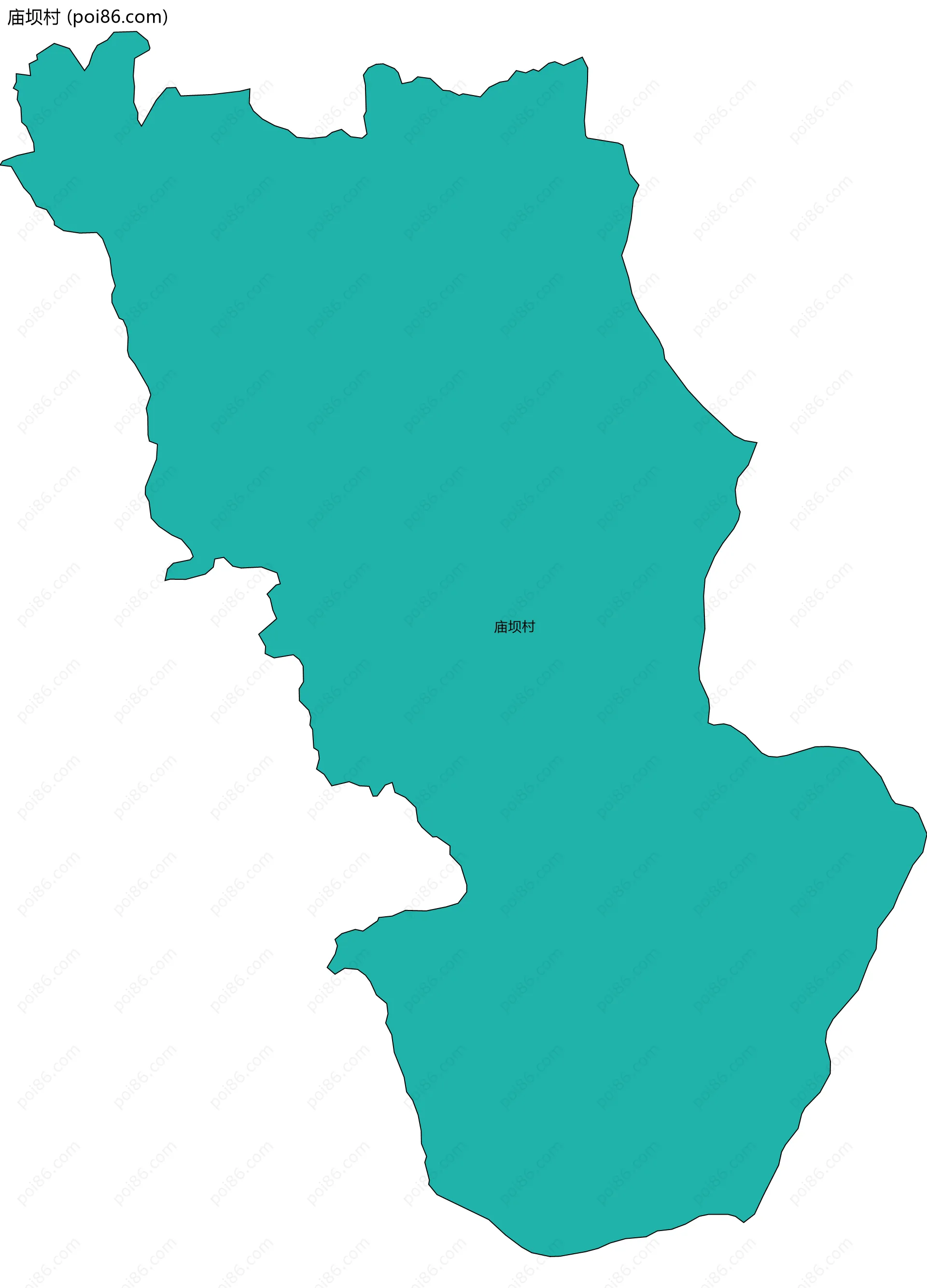 庙坝村边界地图