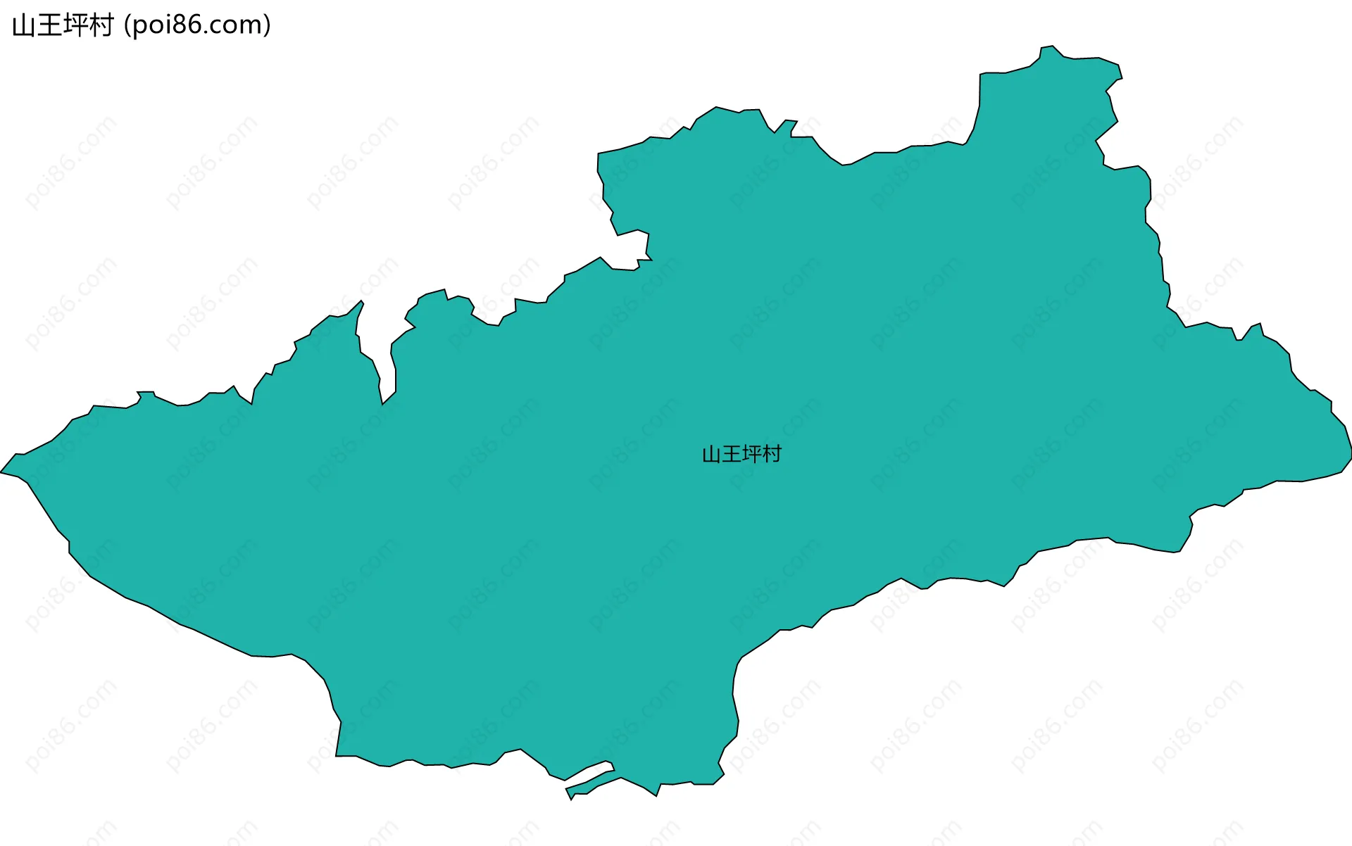 山王坪村边界地图