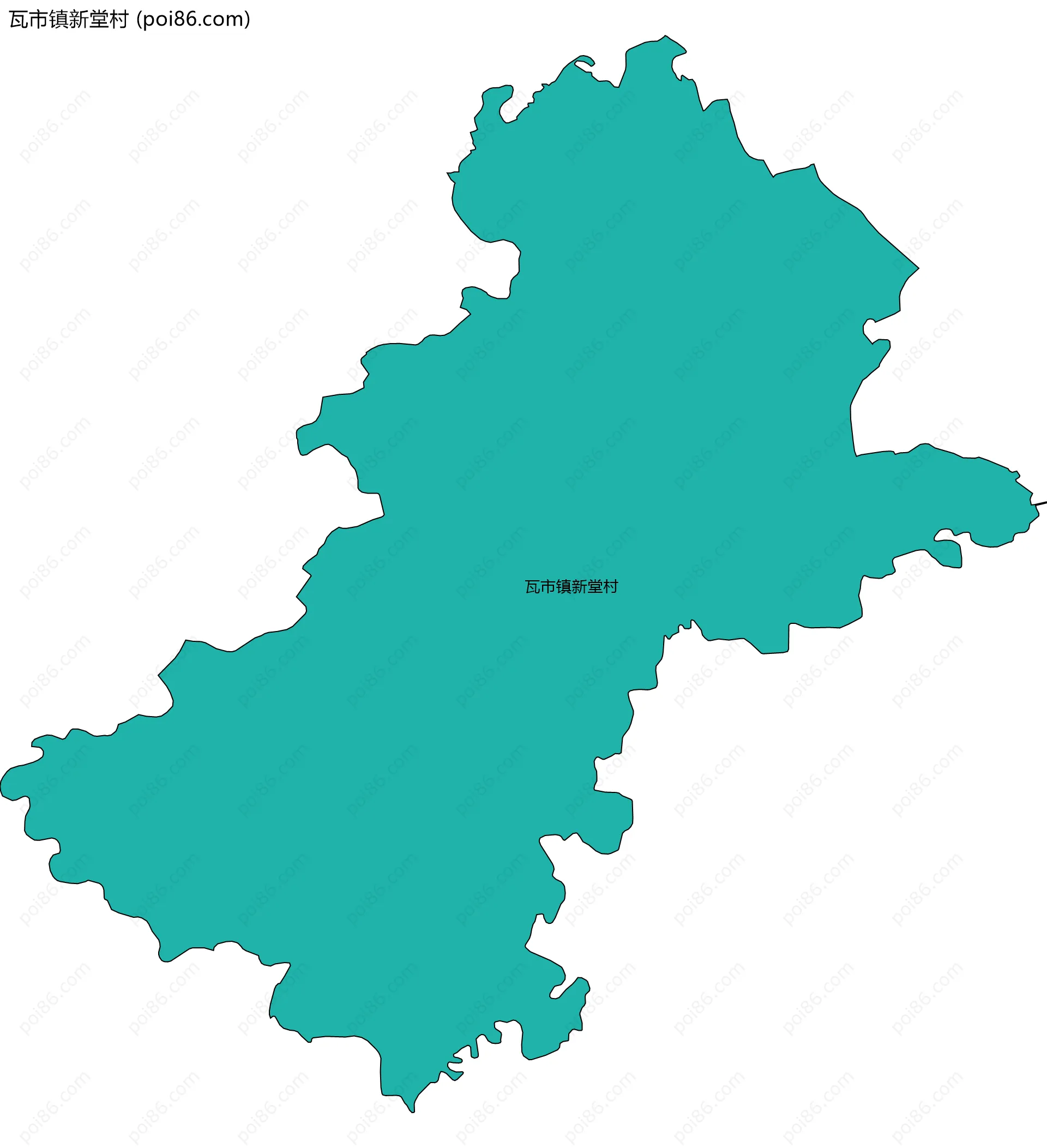 瓦市镇新堂村边界地图