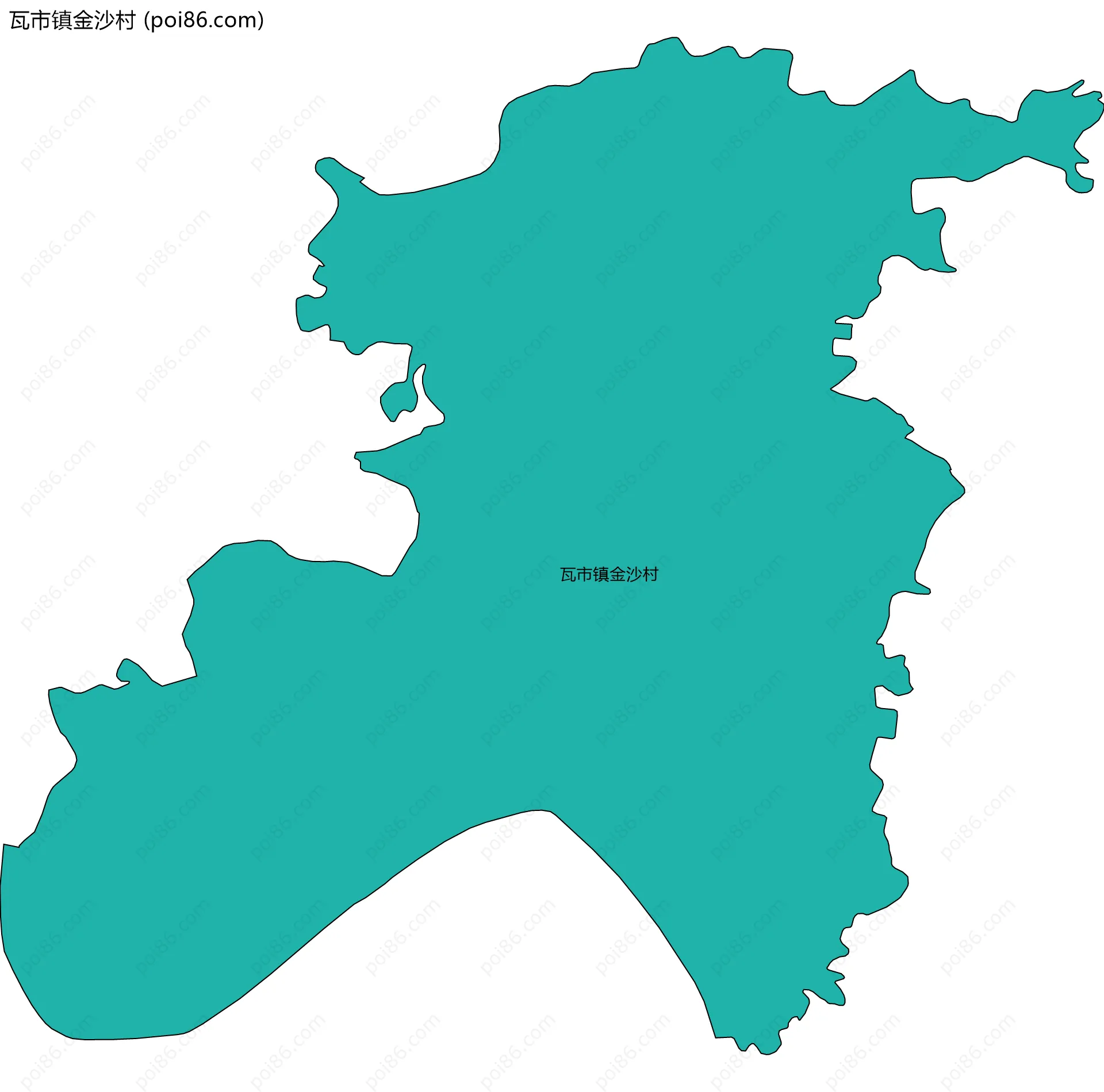 瓦市镇金沙村边界地图