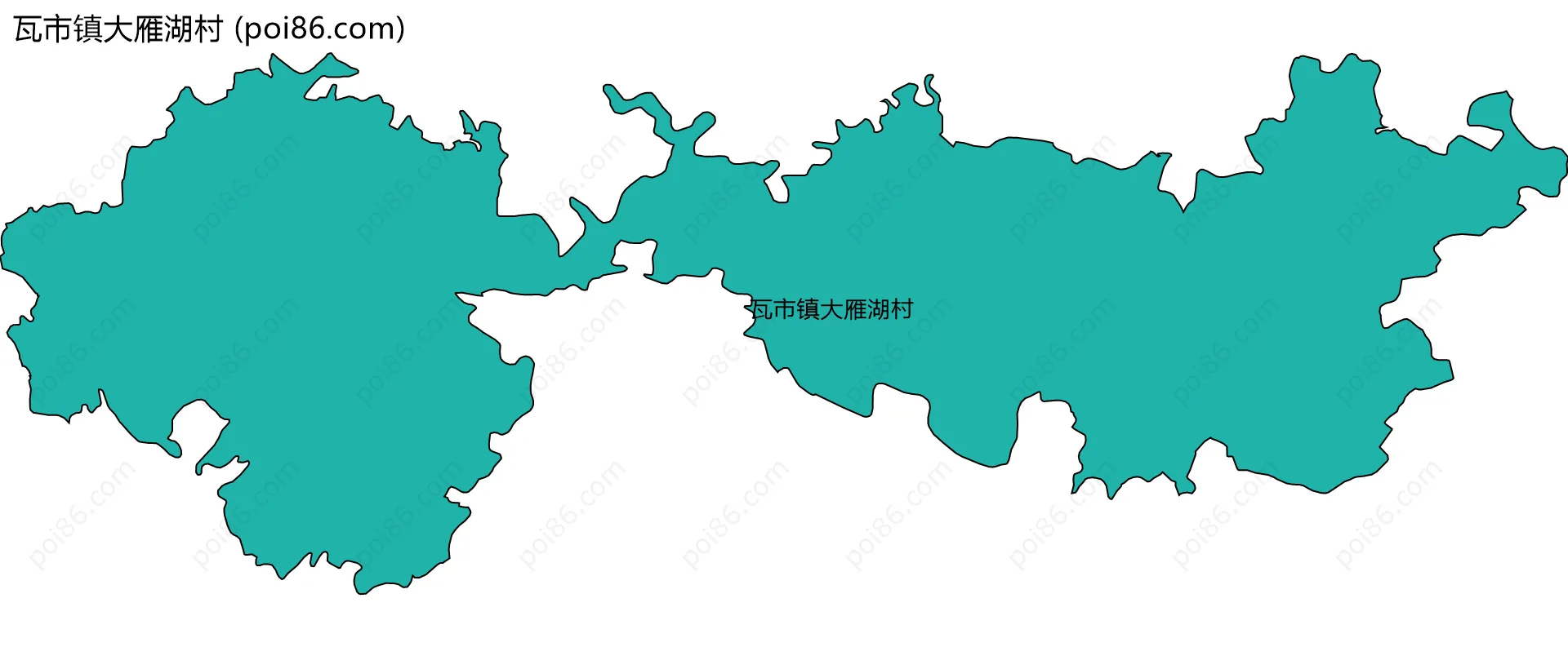 瓦市镇大雁湖村边界地图