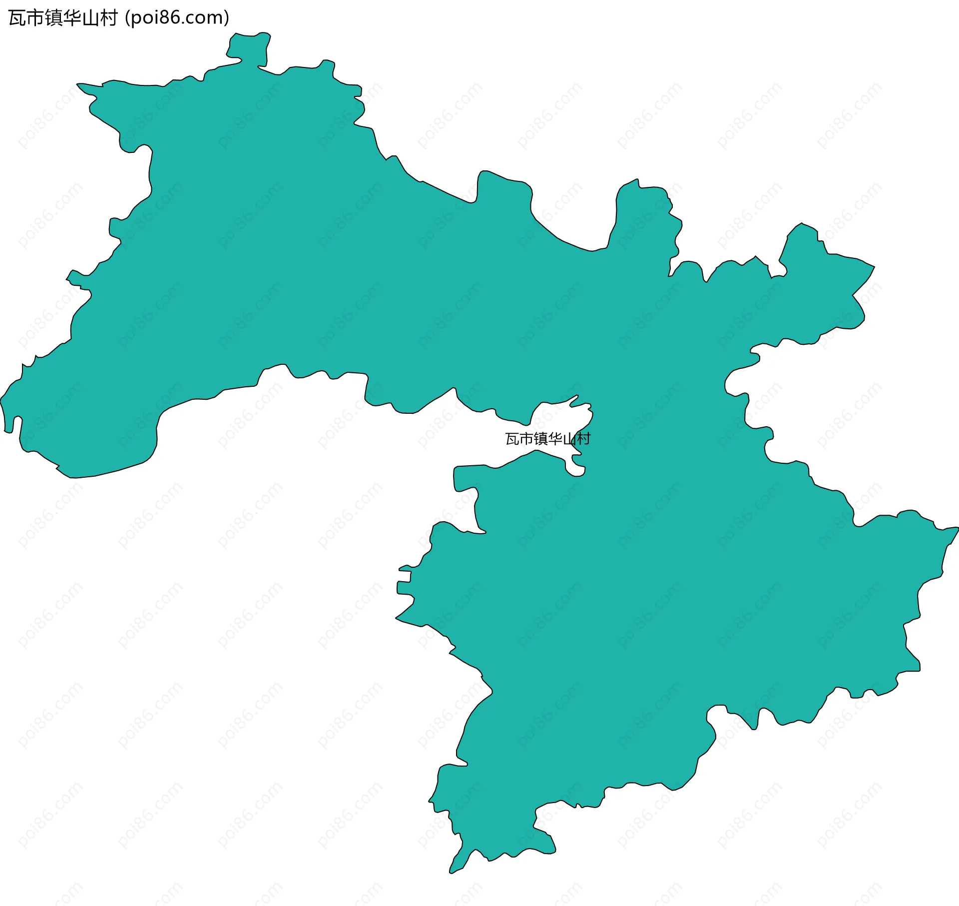 瓦市镇华山村边界地图