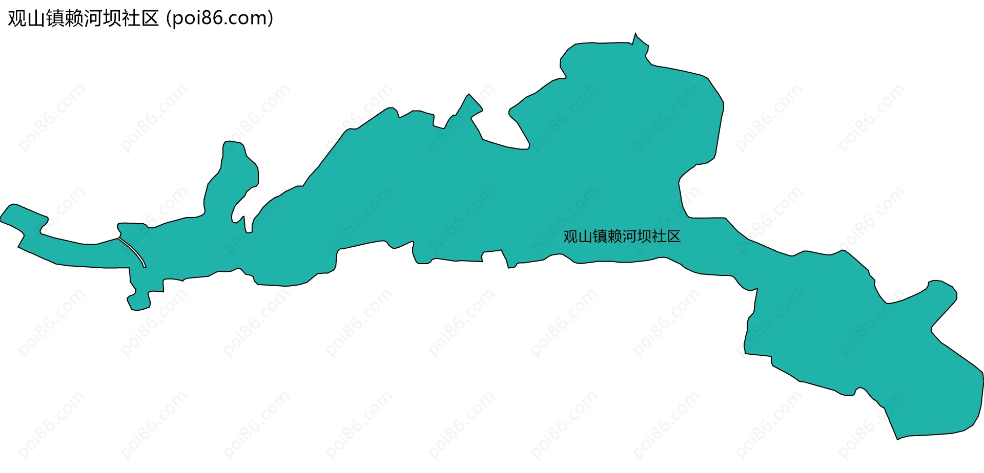 观山镇赖河坝社区边界地图