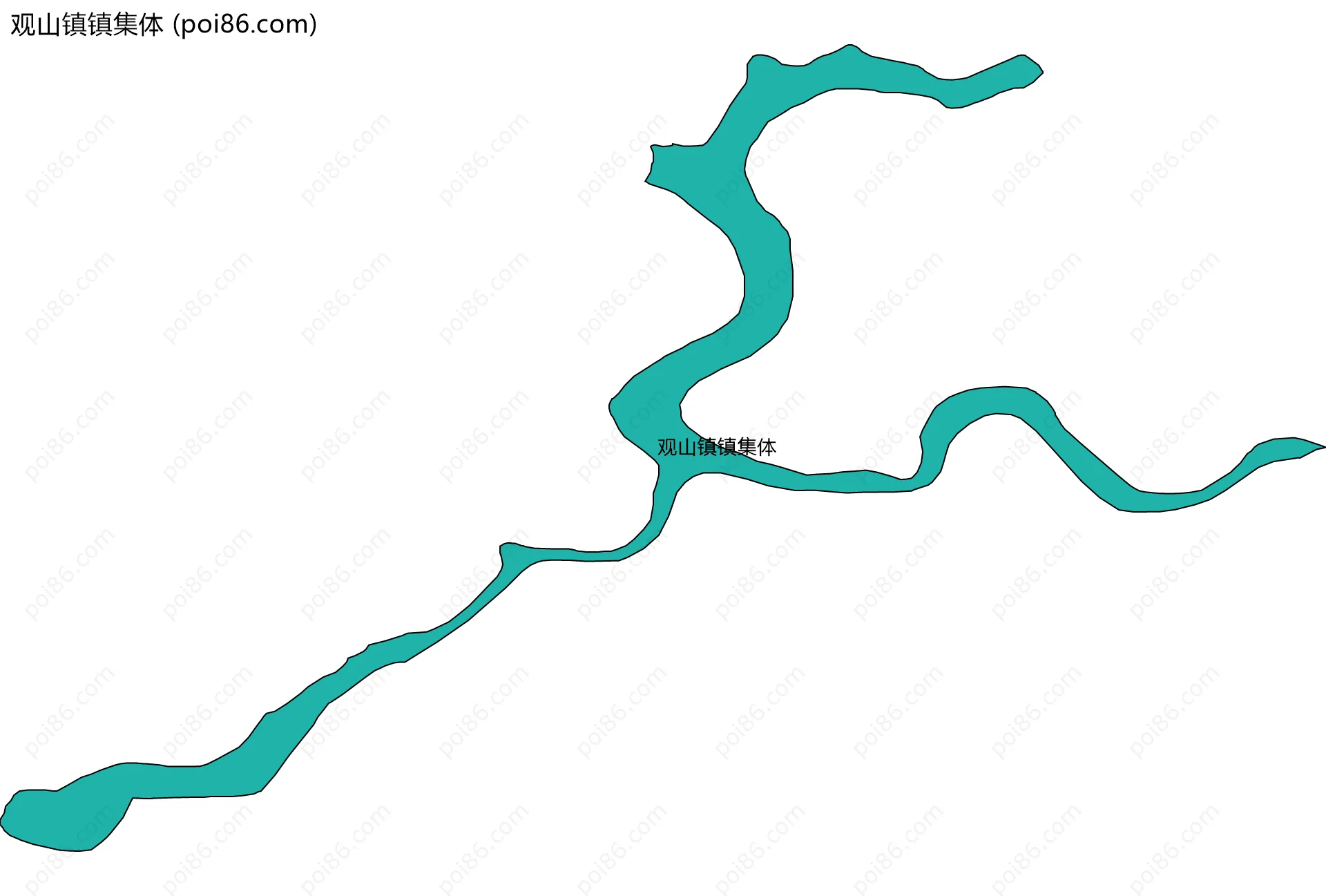 观山镇镇集体边界地图