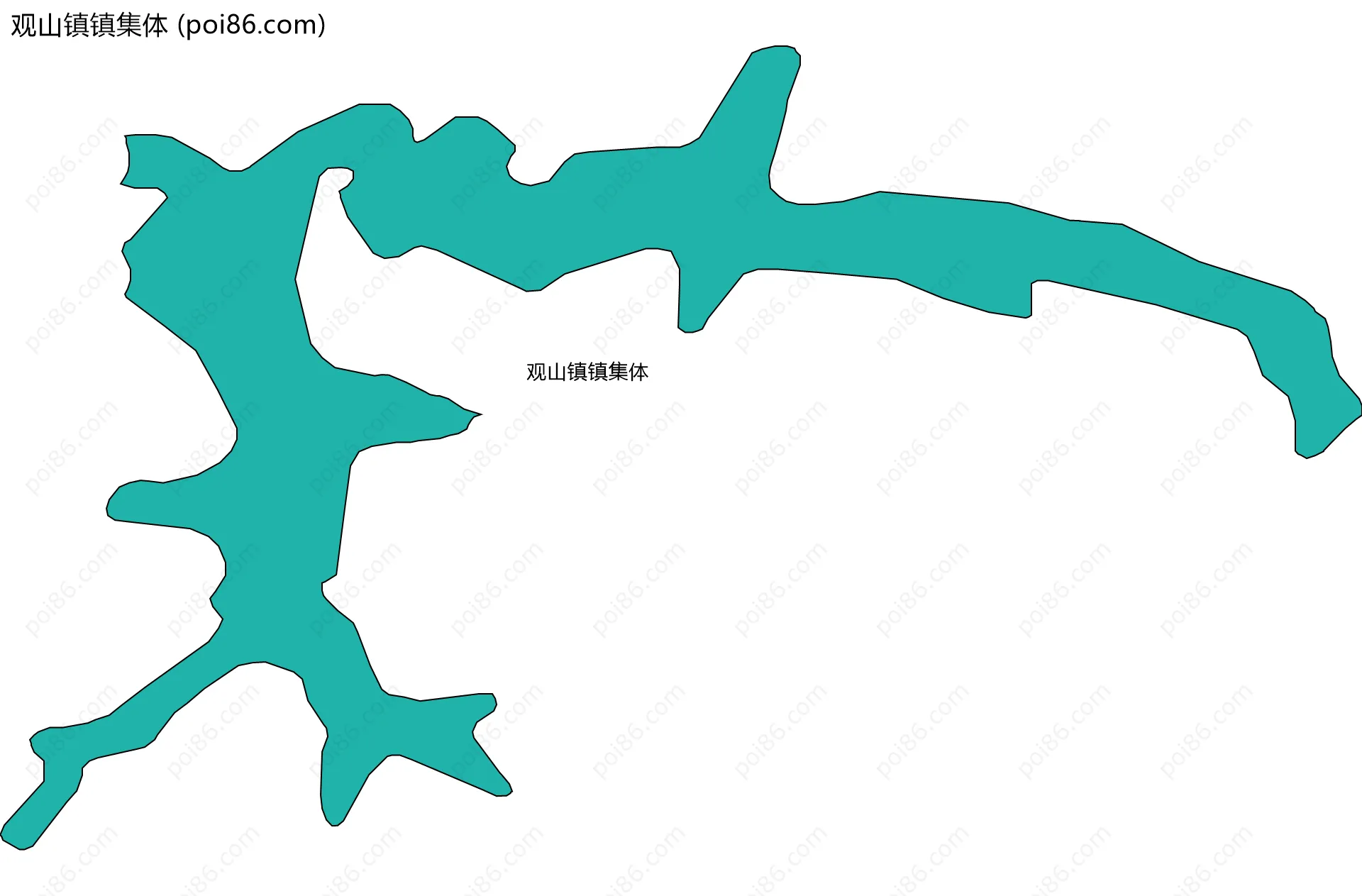 观山镇镇集体边界地图