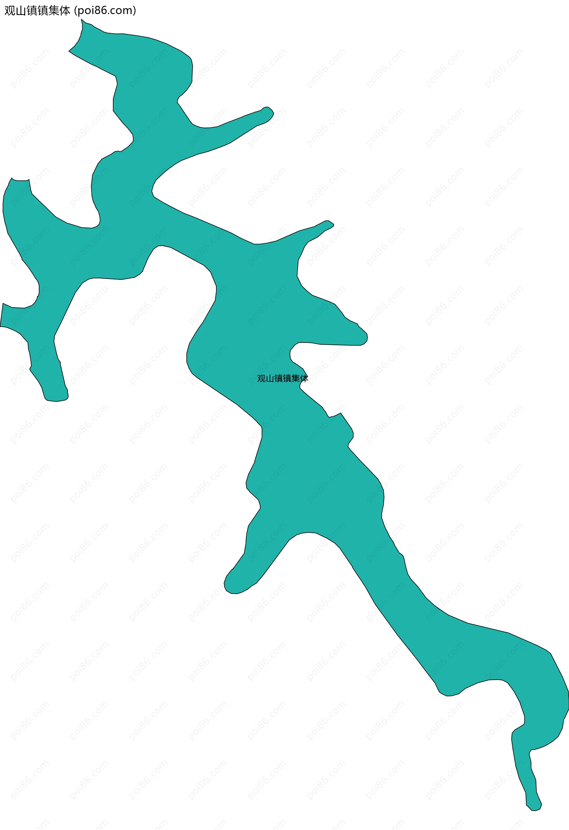 观山镇镇集体边界地图