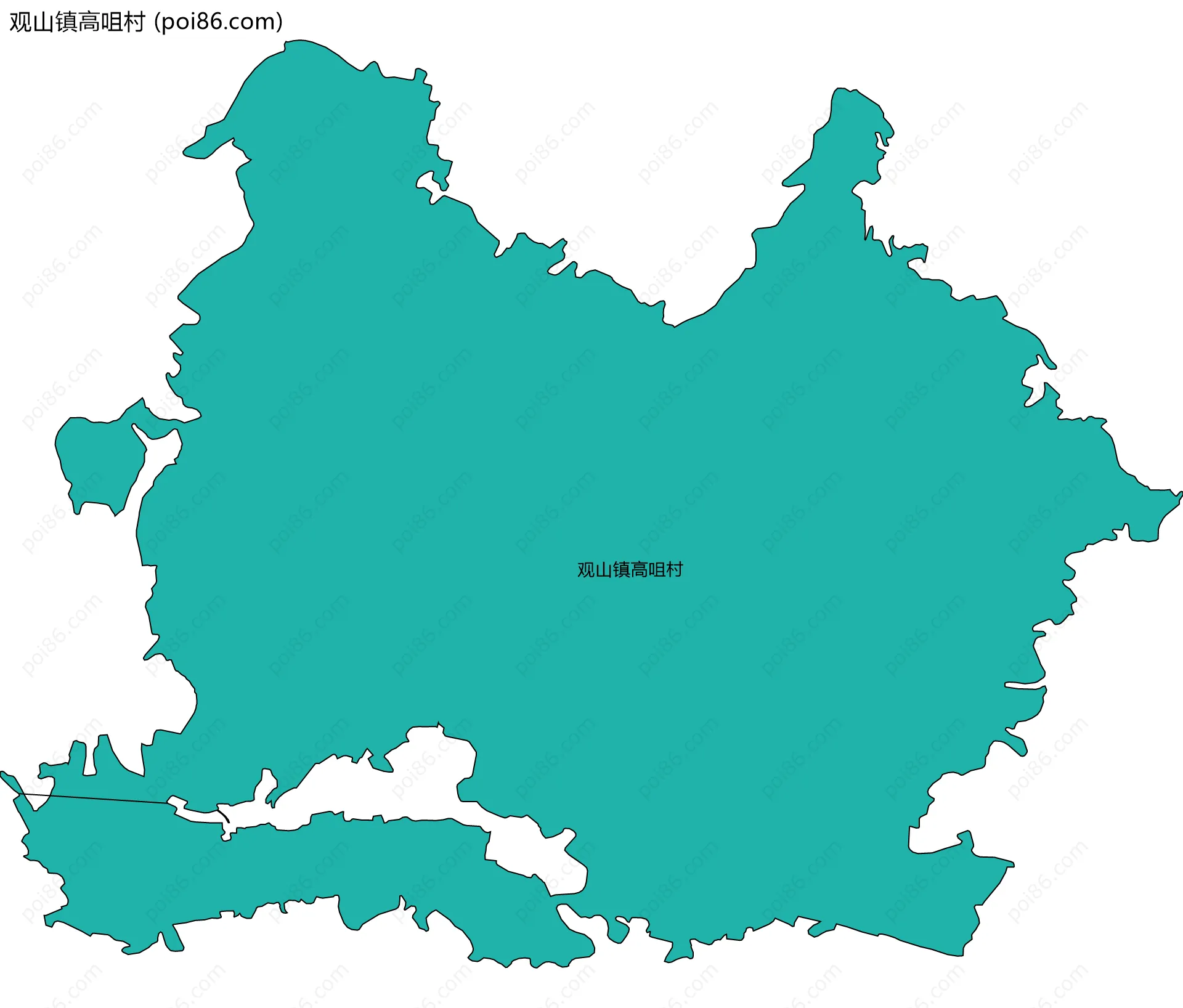 观山镇高咀村边界地图