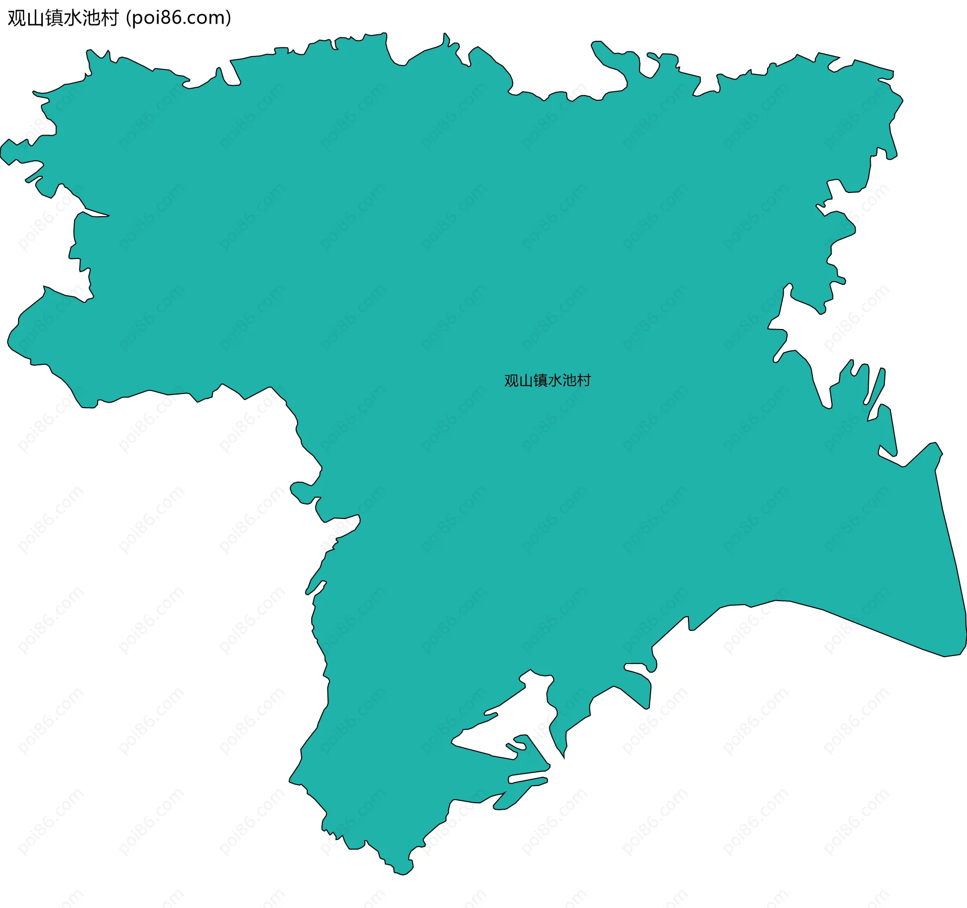 观山镇水池村边界地图