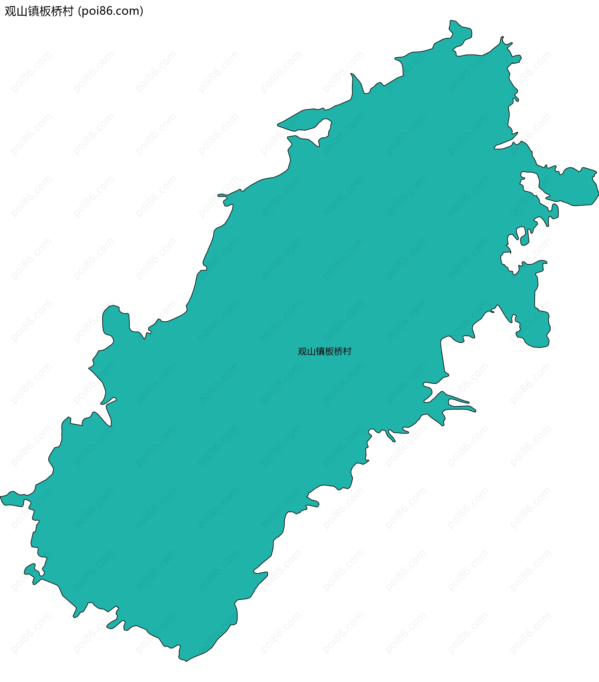 观山镇板桥村边界地图