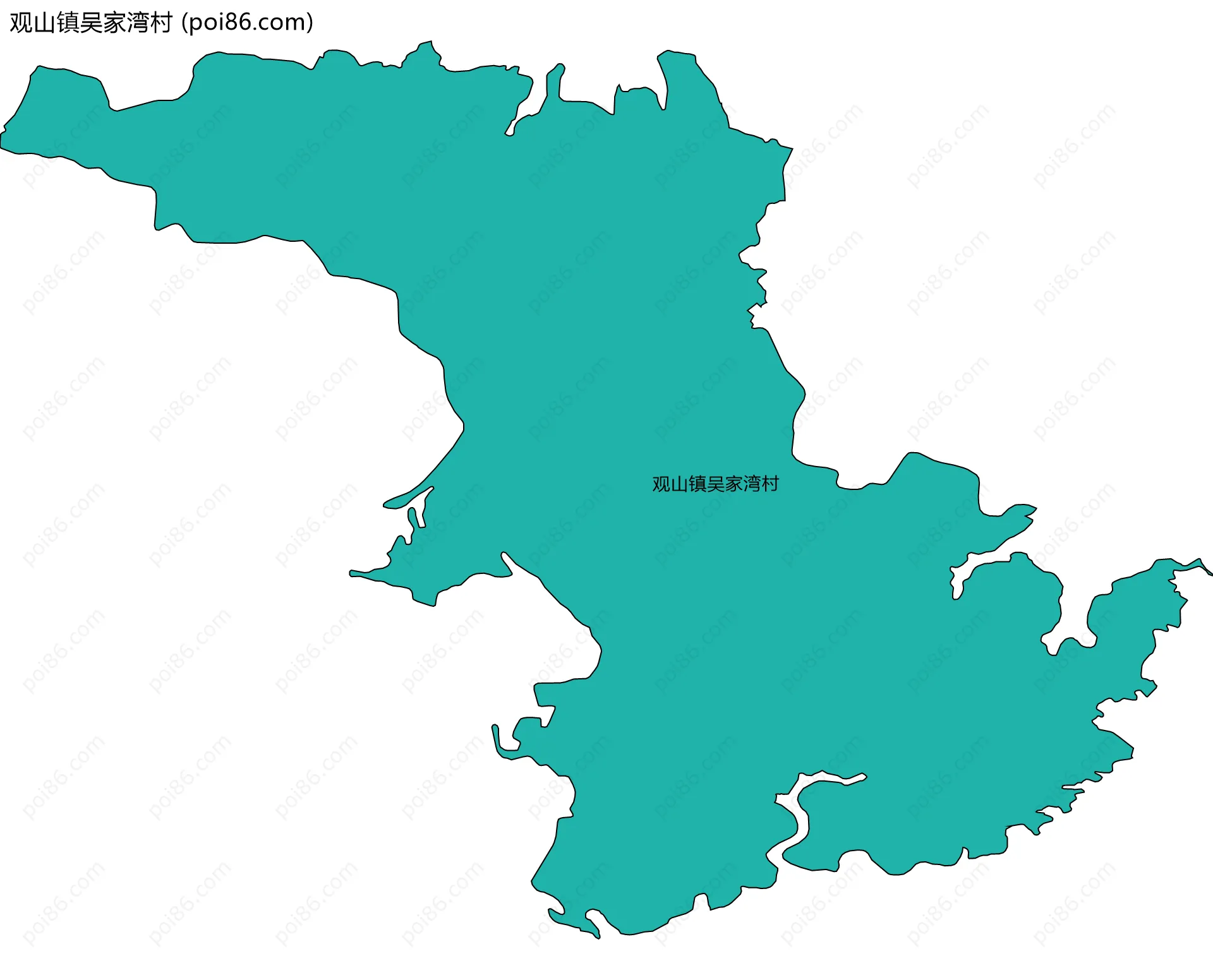 观山镇吴家湾村边界地图