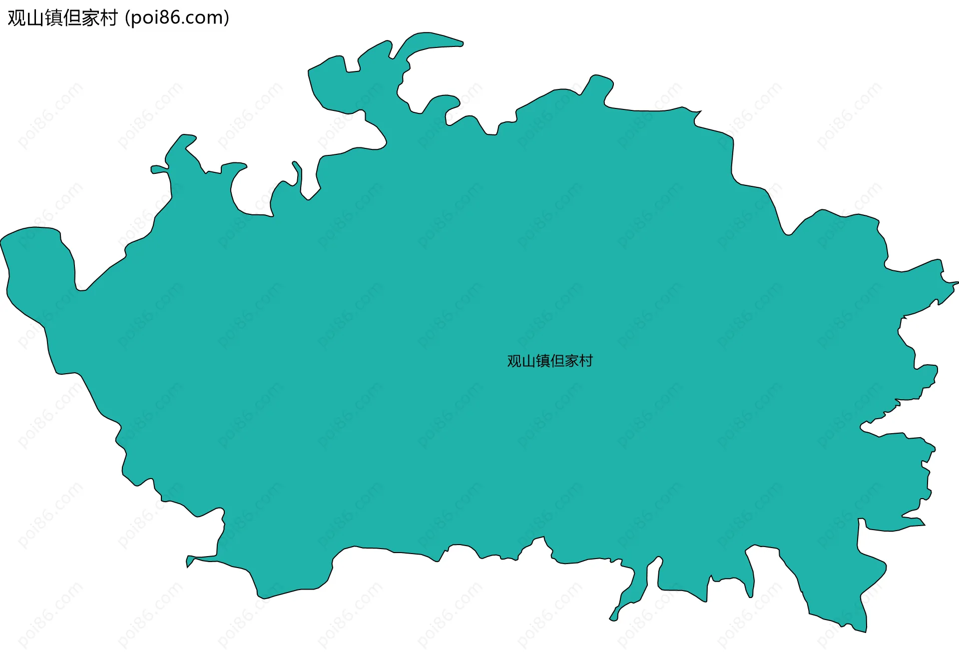 观山镇但家村边界地图