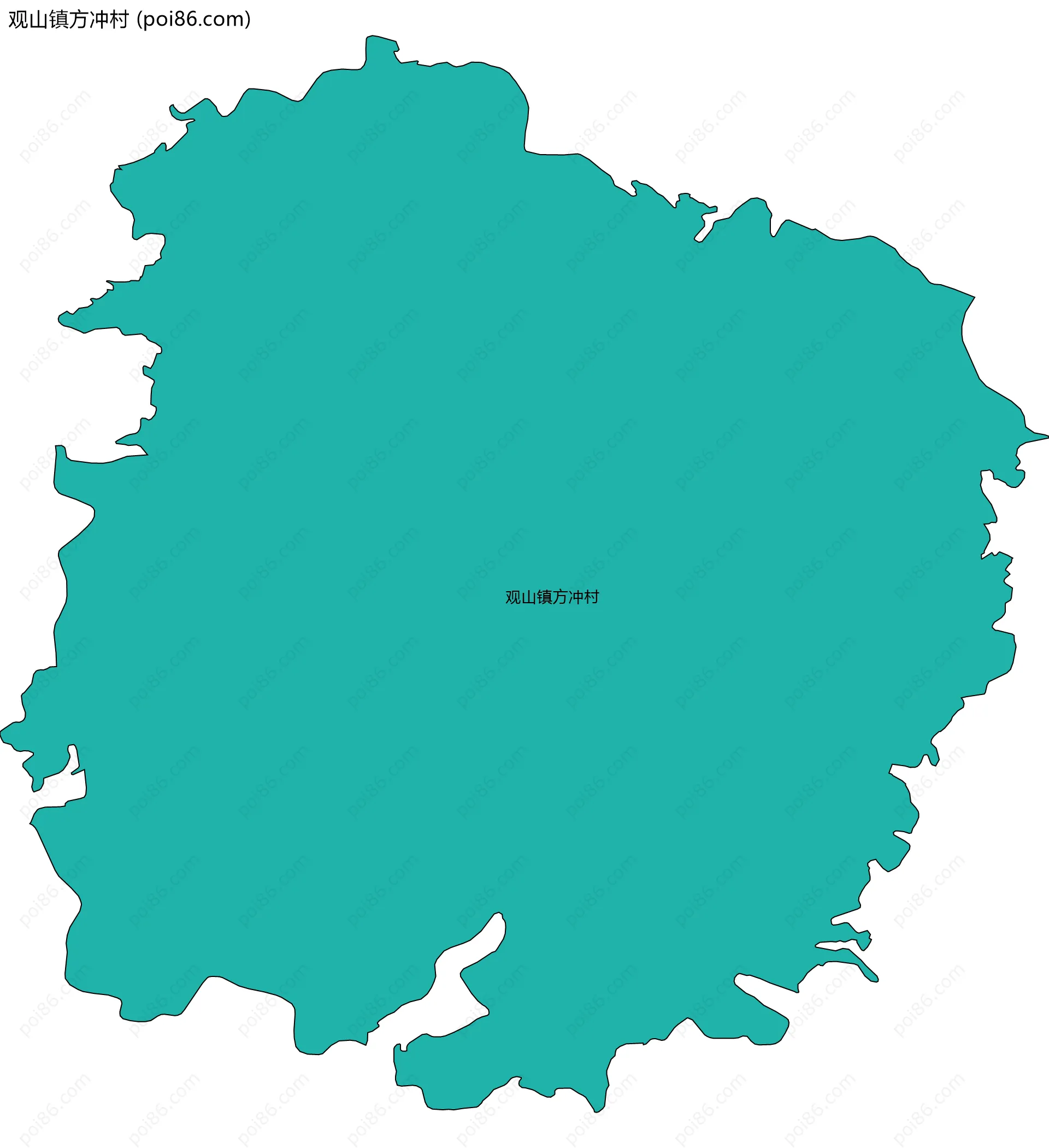 观山镇方冲村边界地图