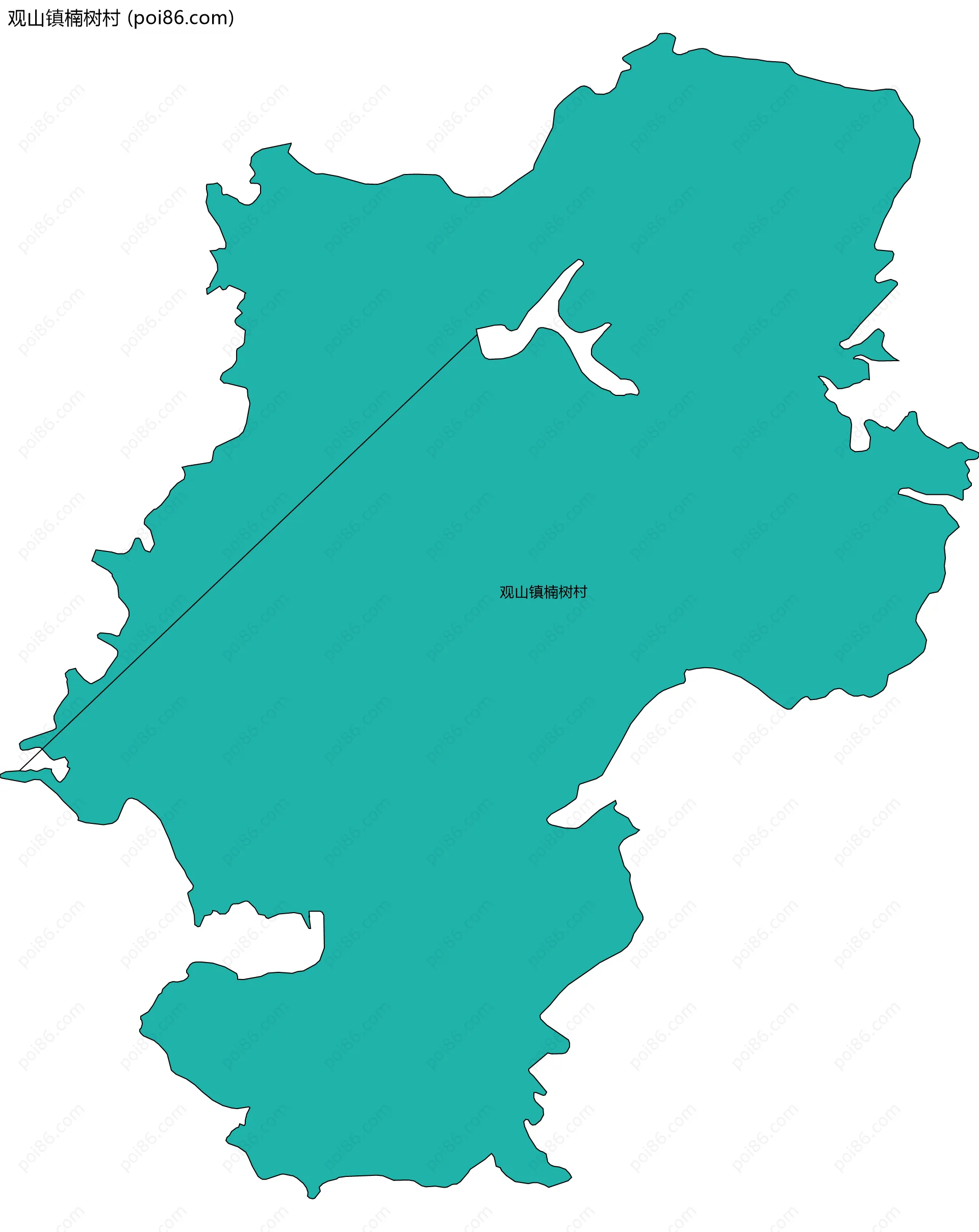 观山镇楠树村边界地图