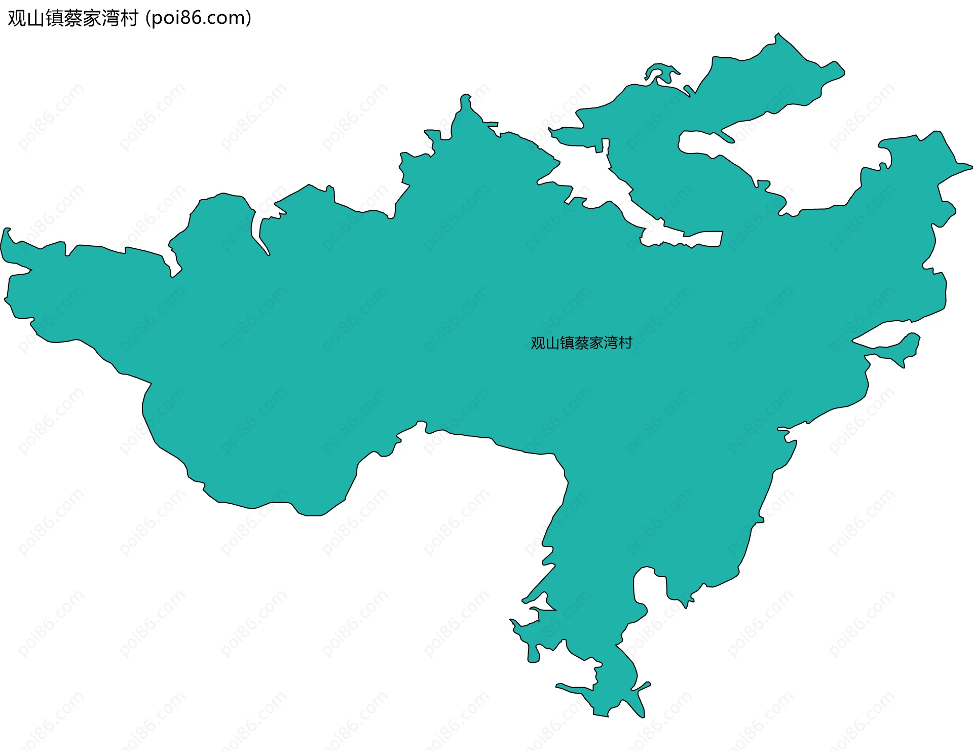 观山镇蔡家湾村边界地图