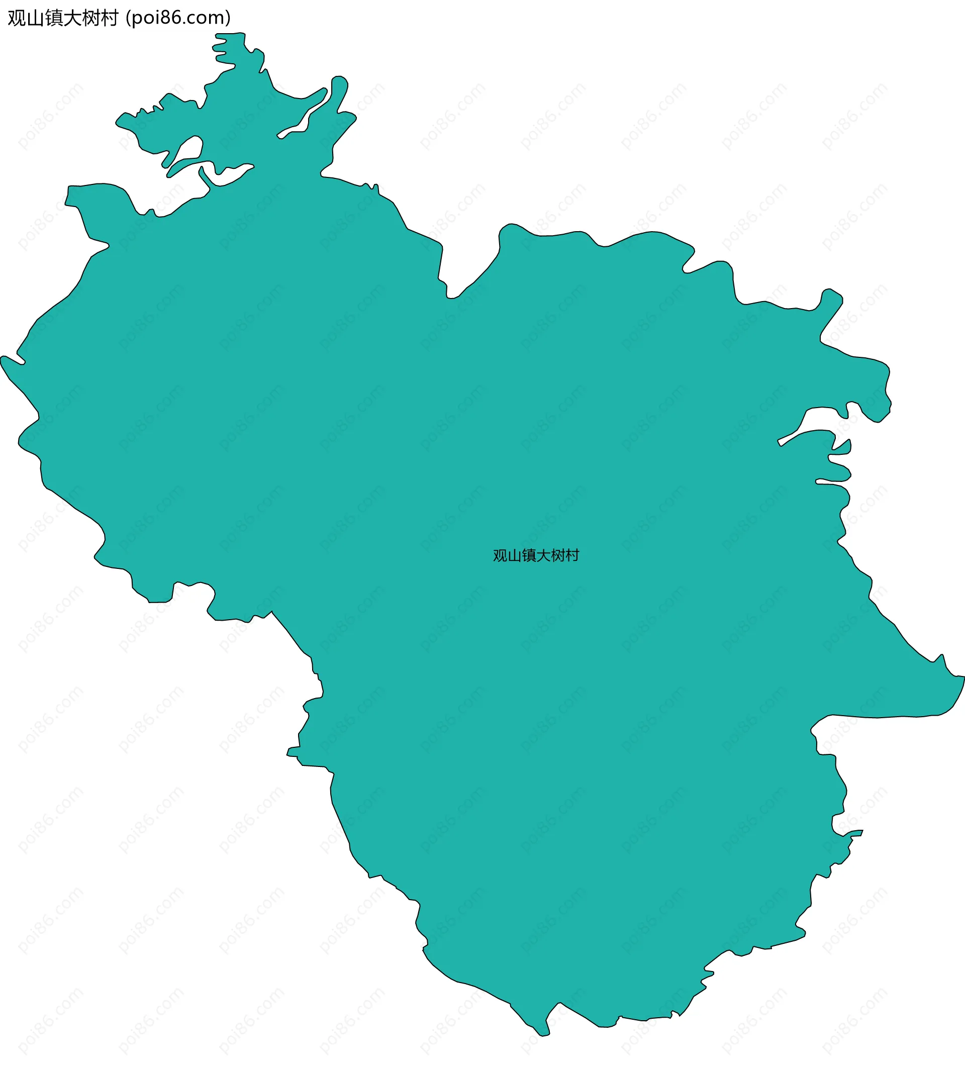 观山镇大树村边界地图