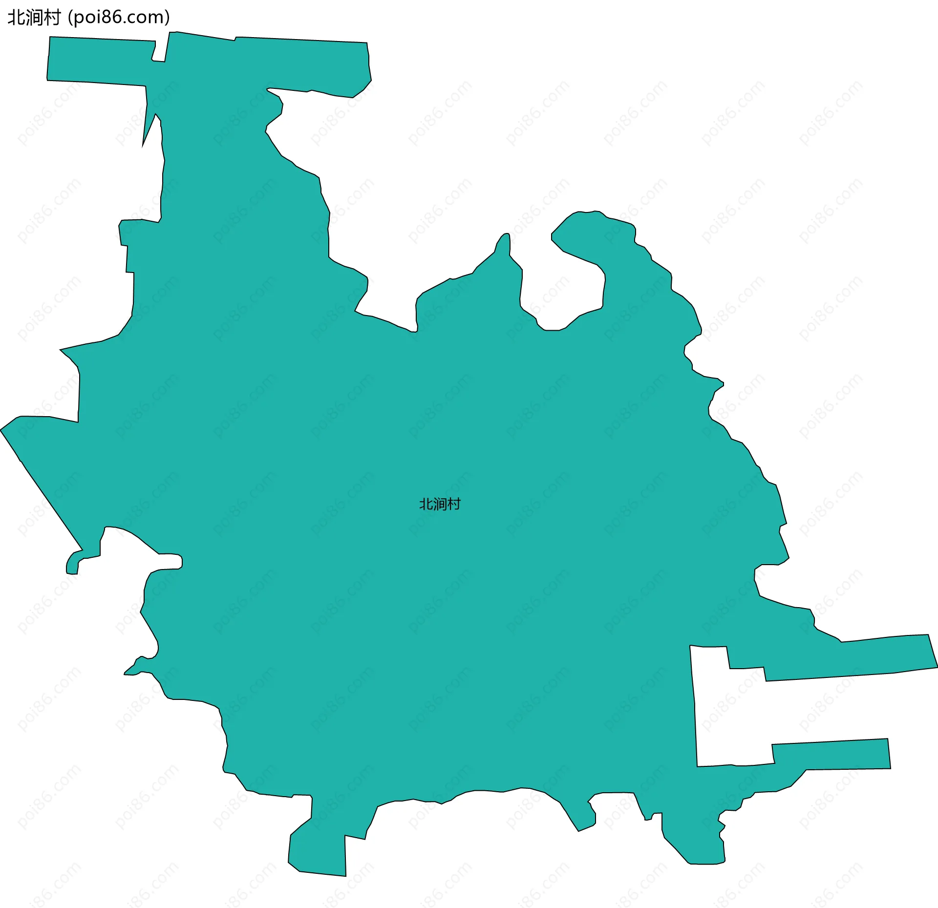 北涧村边界地图