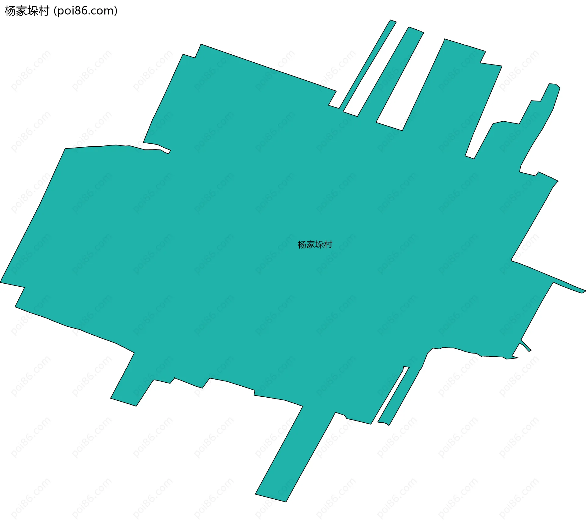 杨家垛村边界地图