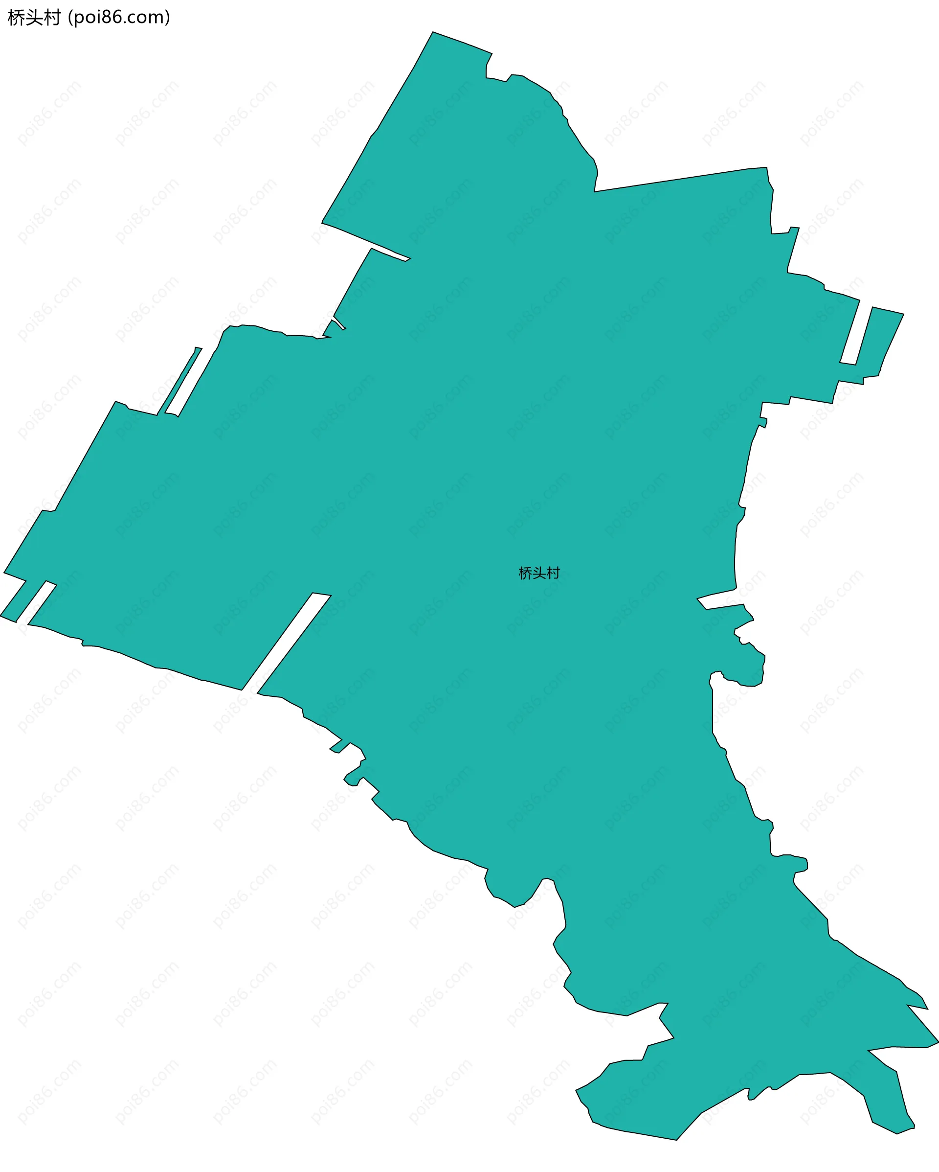 桥头村边界地图