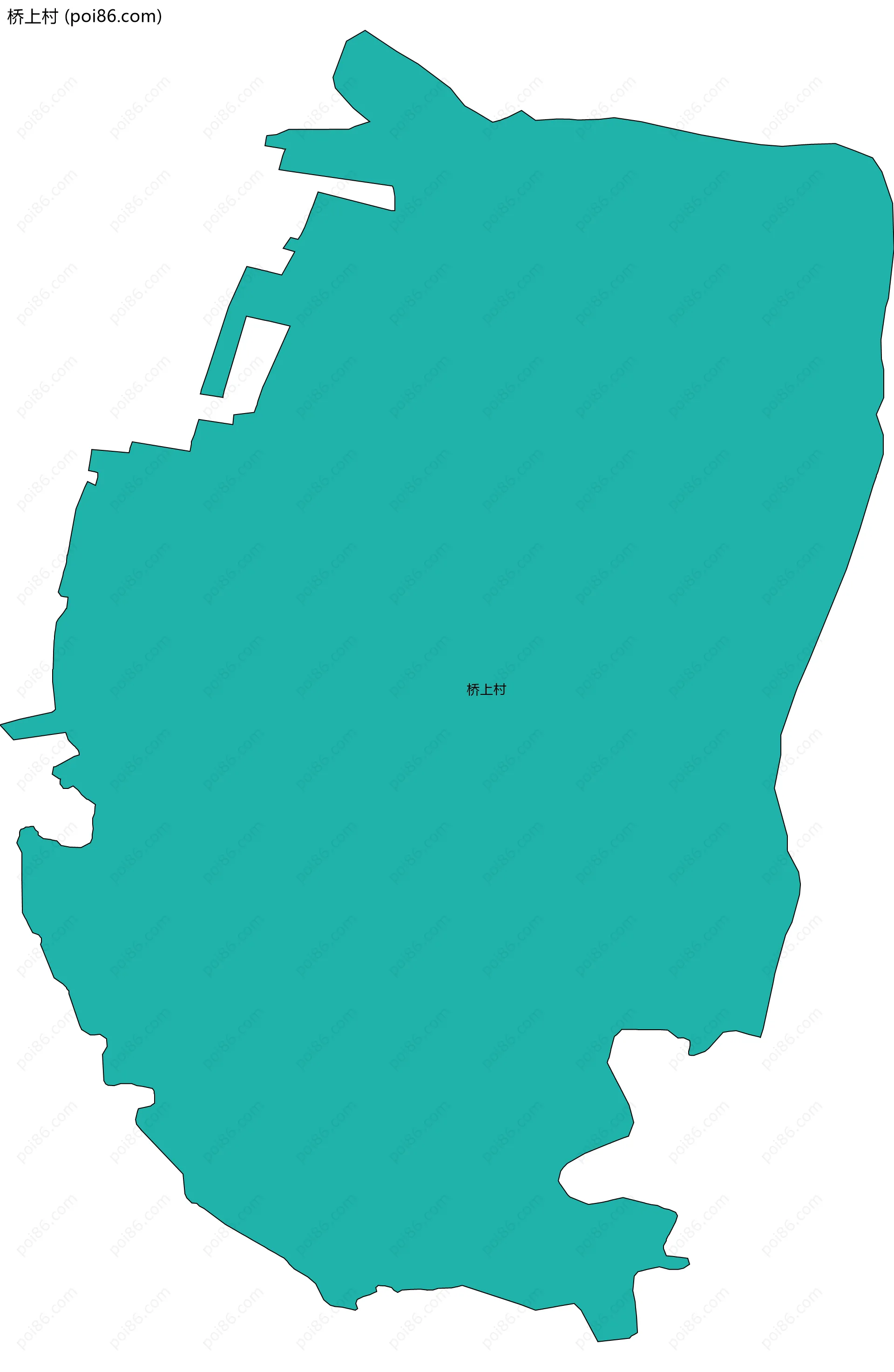 桥上村边界地图