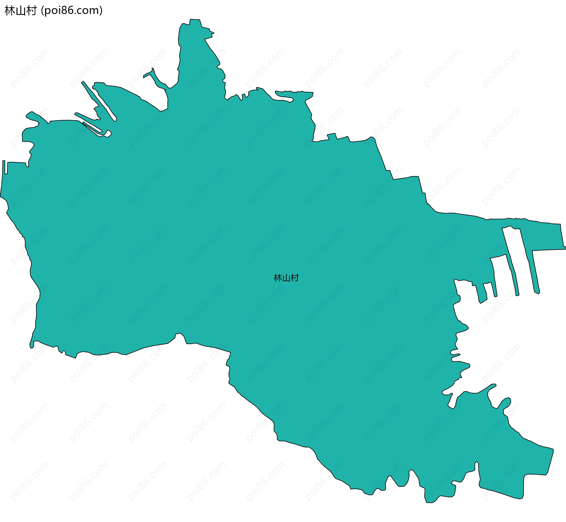林山村边界地图
