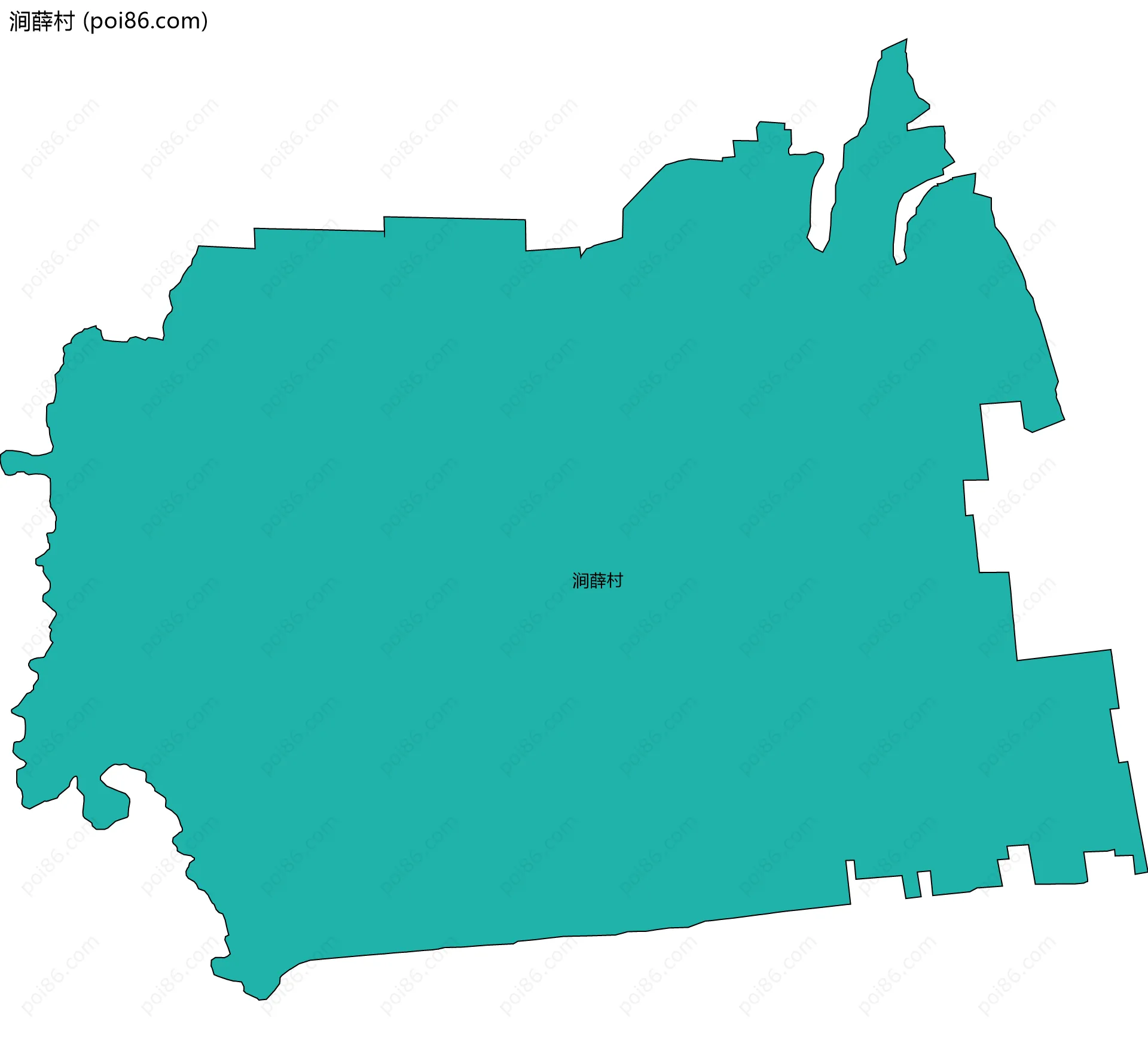 涧薛村边界地图