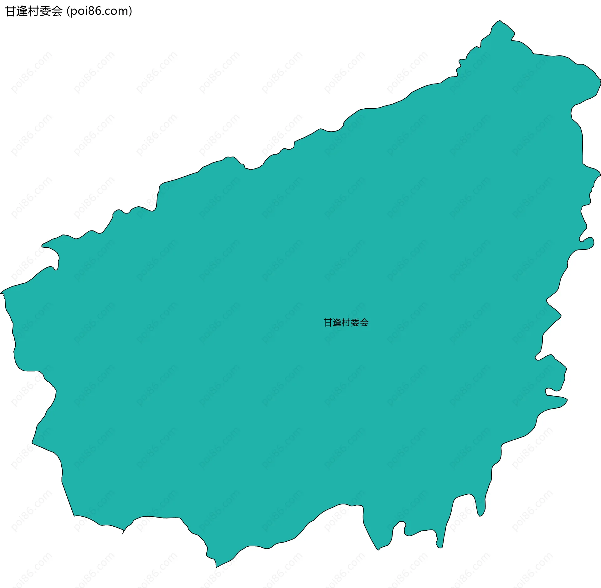 甘逢村委会边界地图