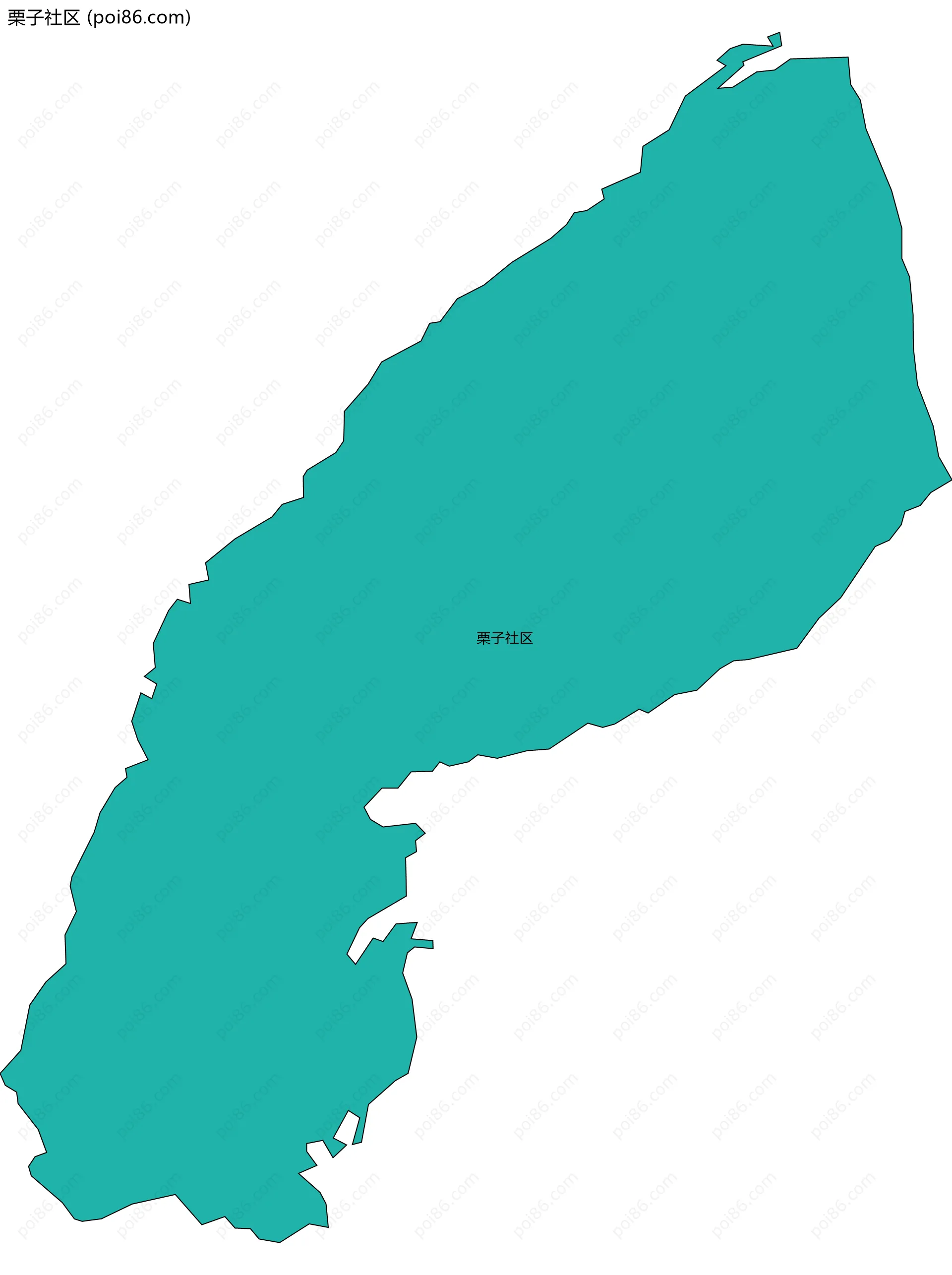 栗子社区边界地图