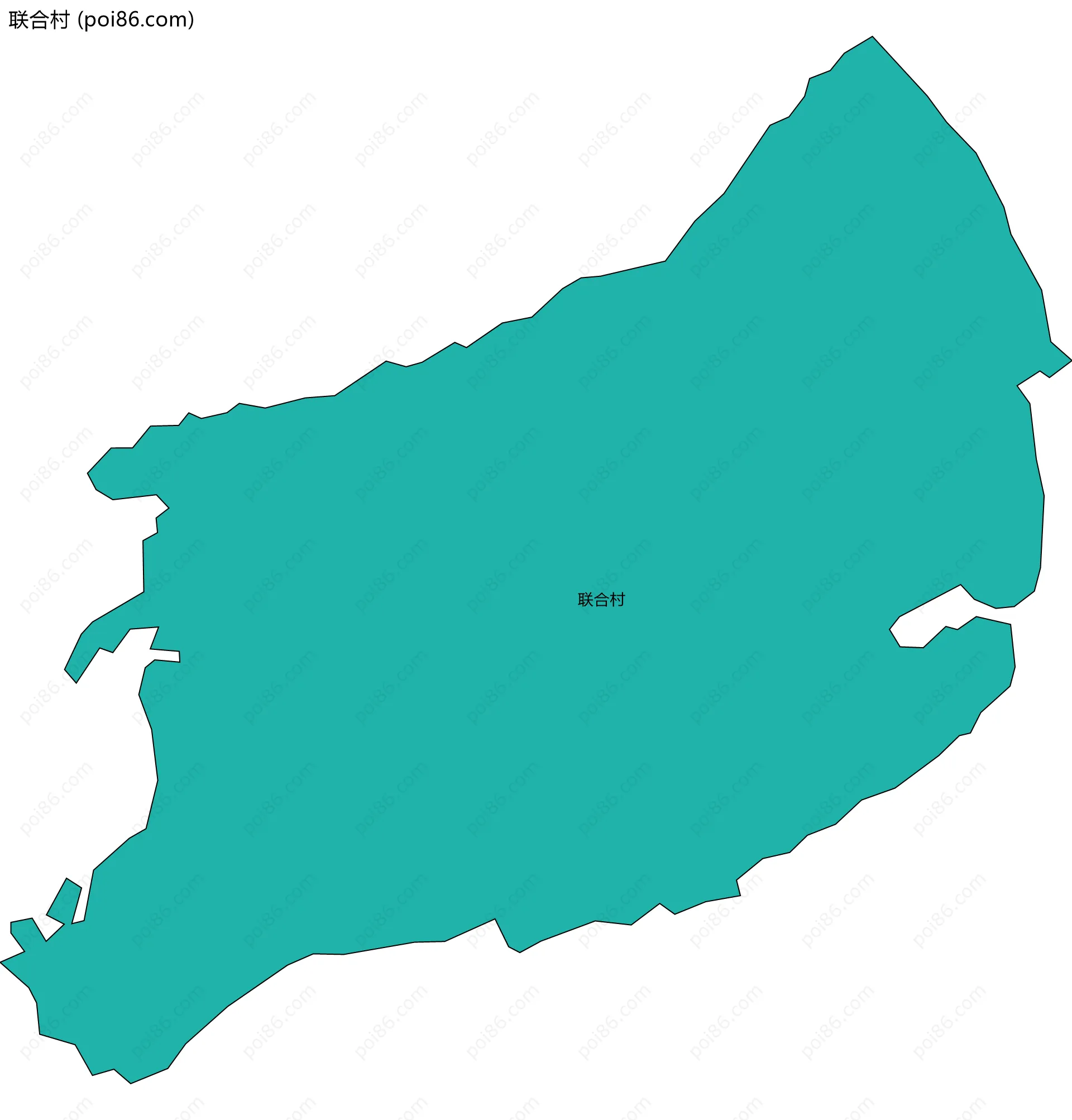 联合村边界地图
