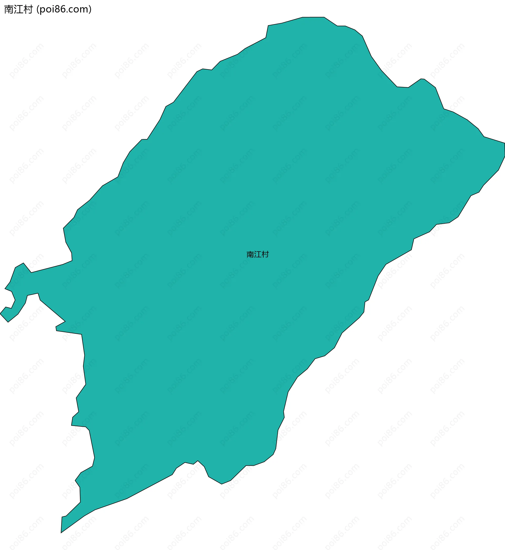 南江村边界地图