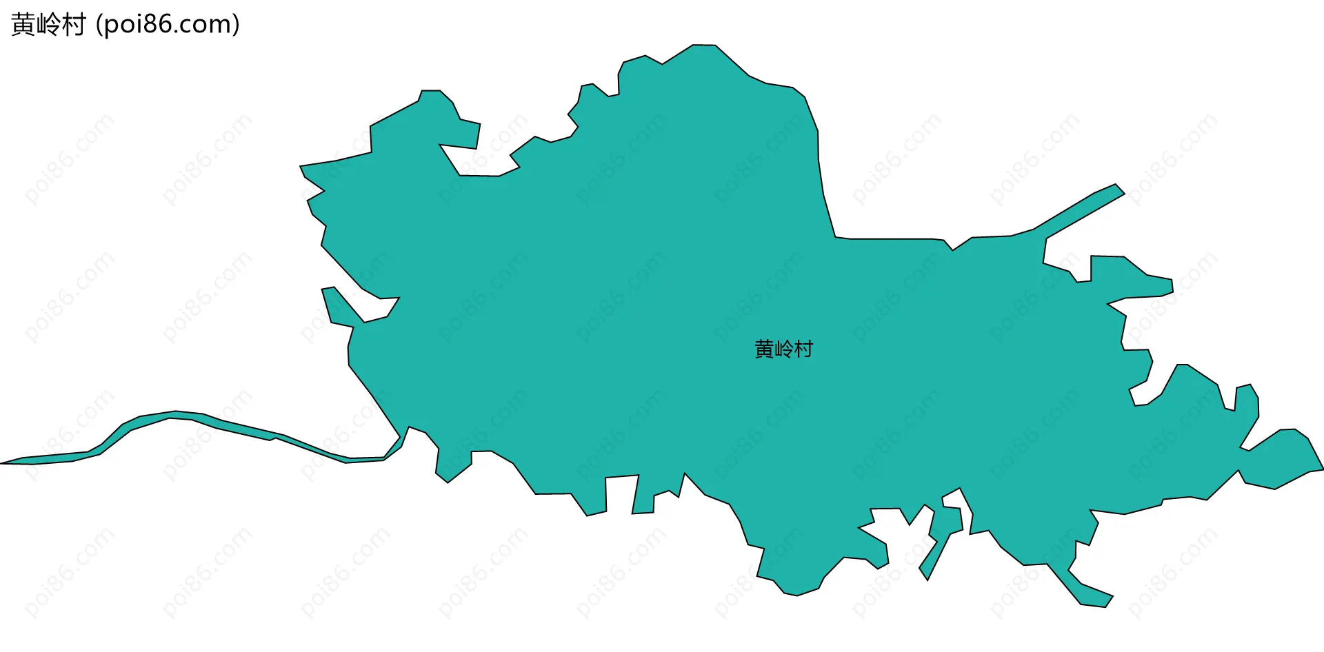 黄岭村边界地图