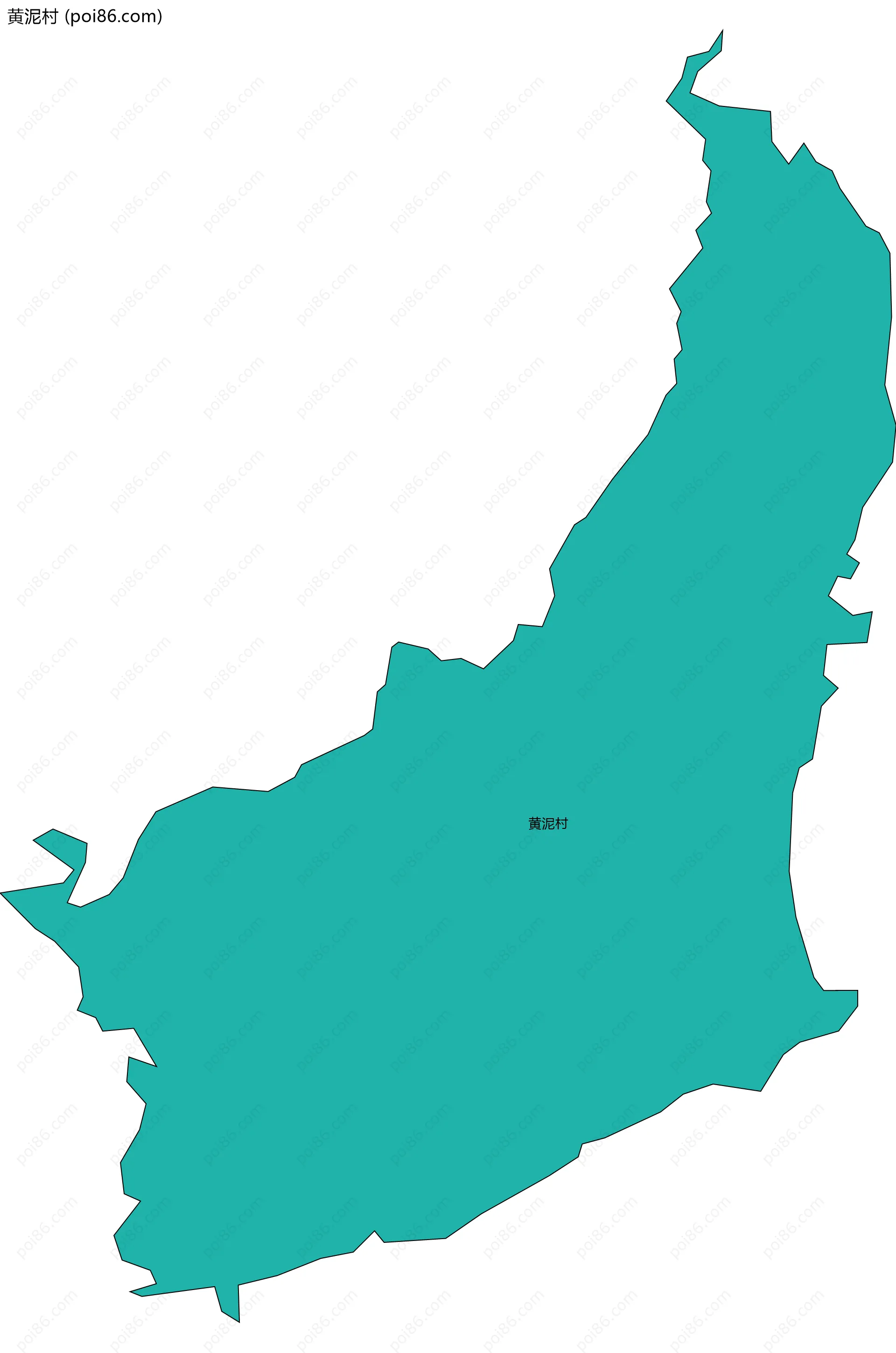 黄泥村边界地图
