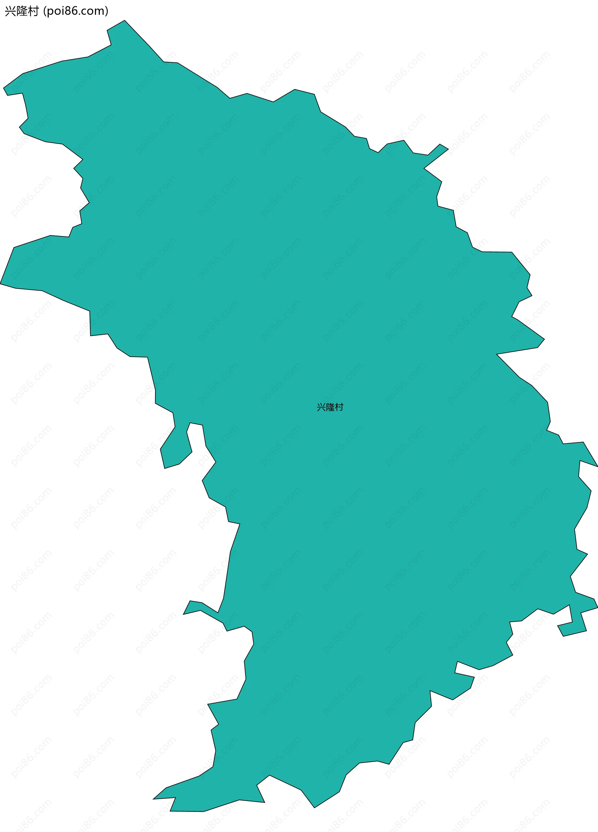 兴隆村边界地图