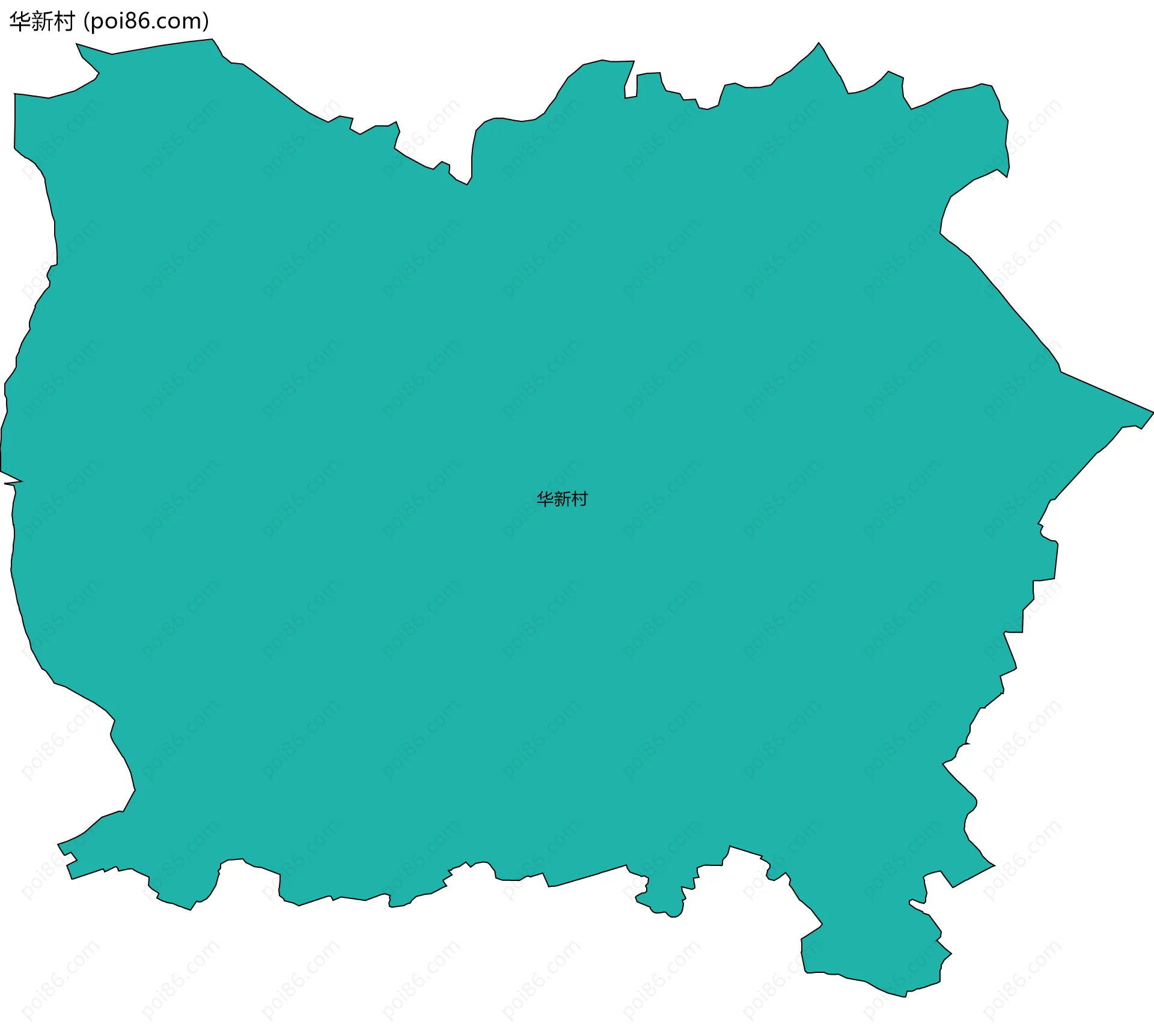 华新村边界地图