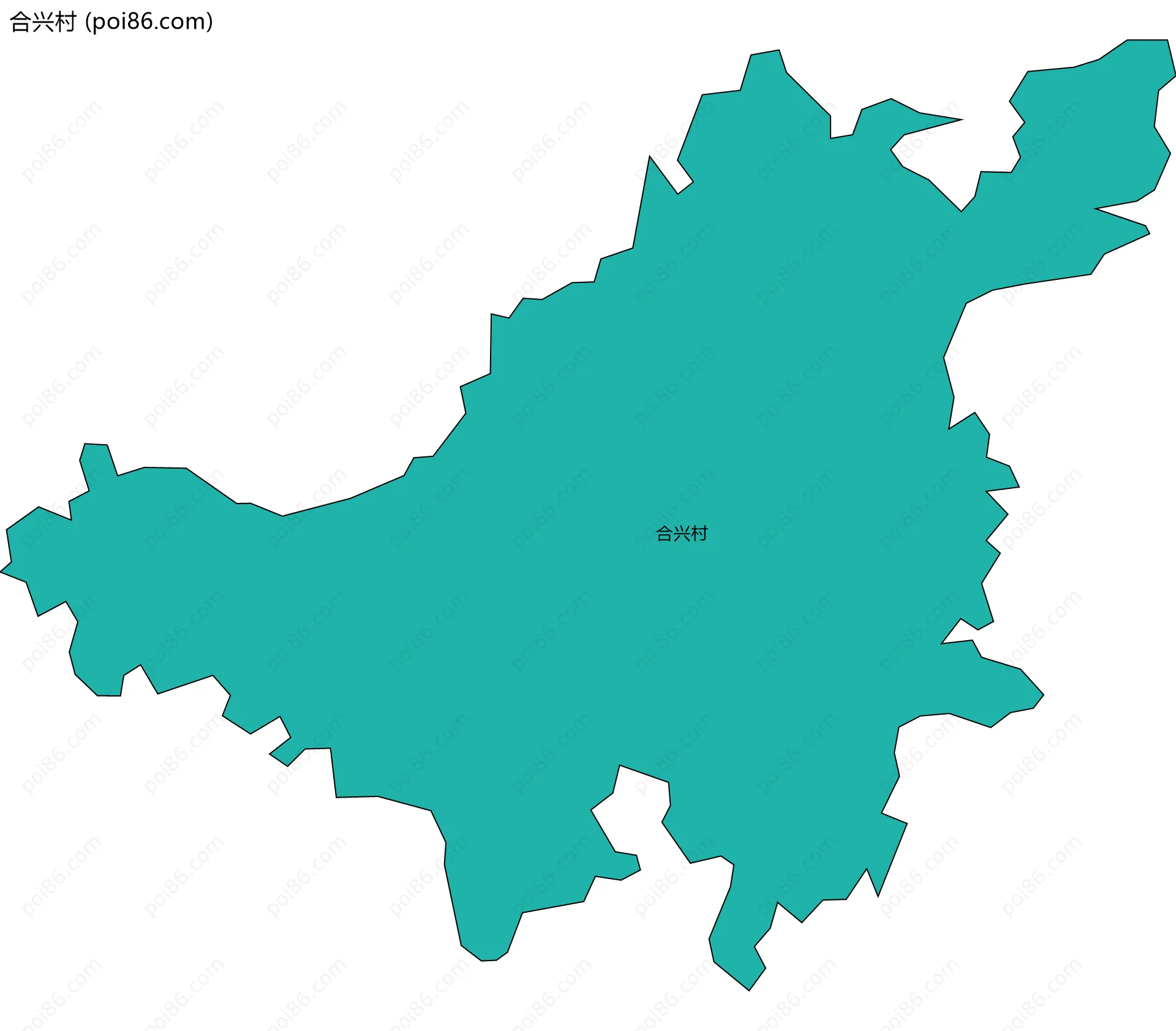 合兴村边界地图