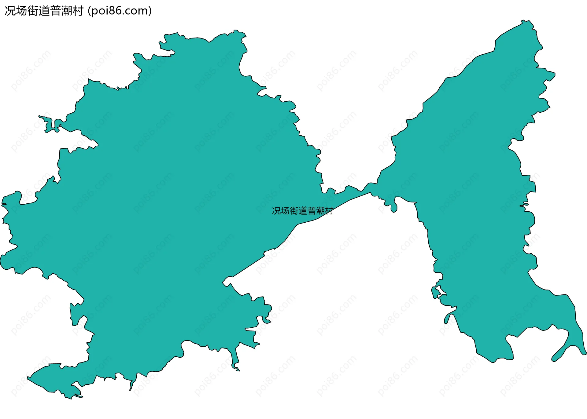 况场街道普潮村边界地图