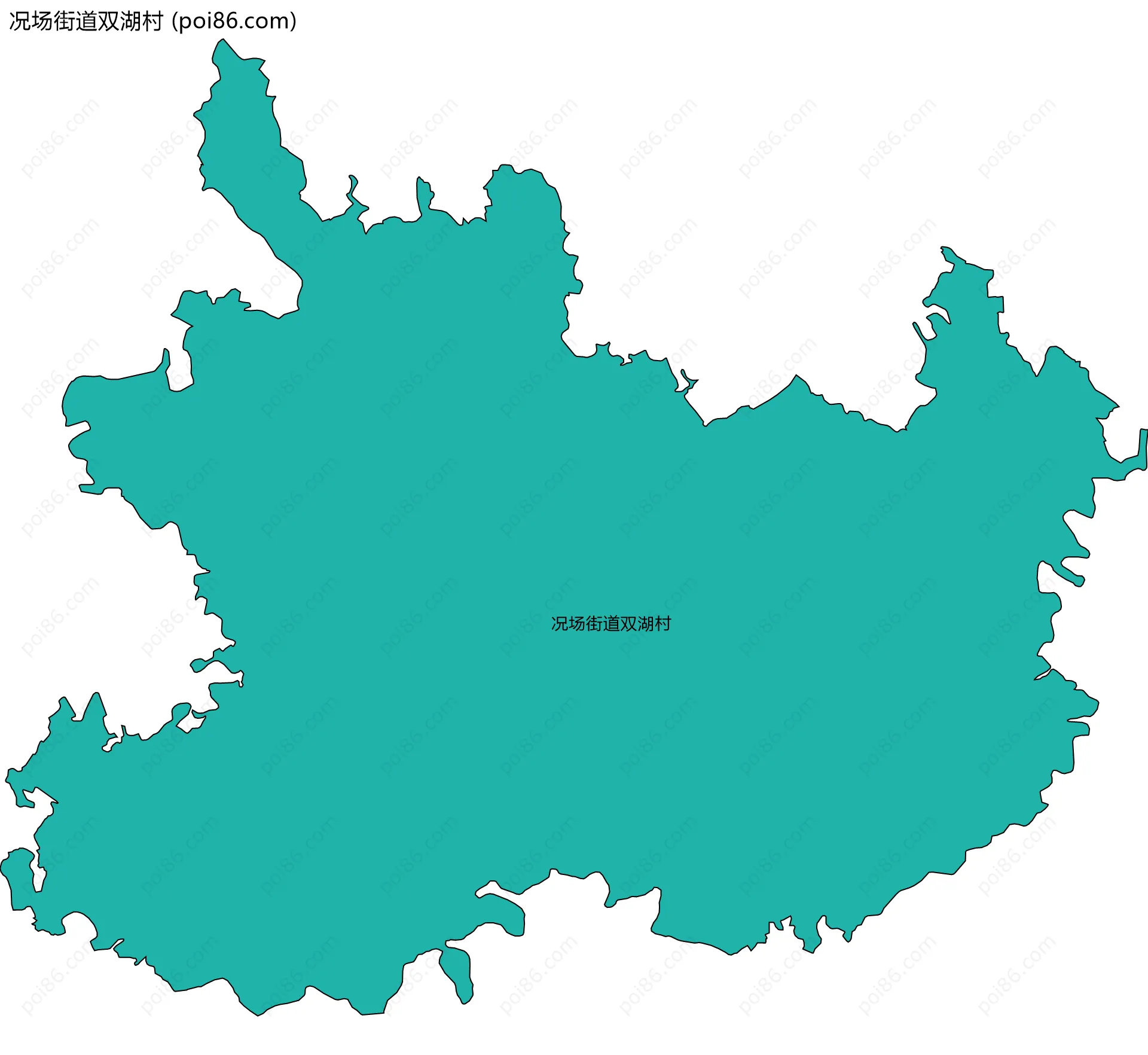 况场街道双湖村边界地图