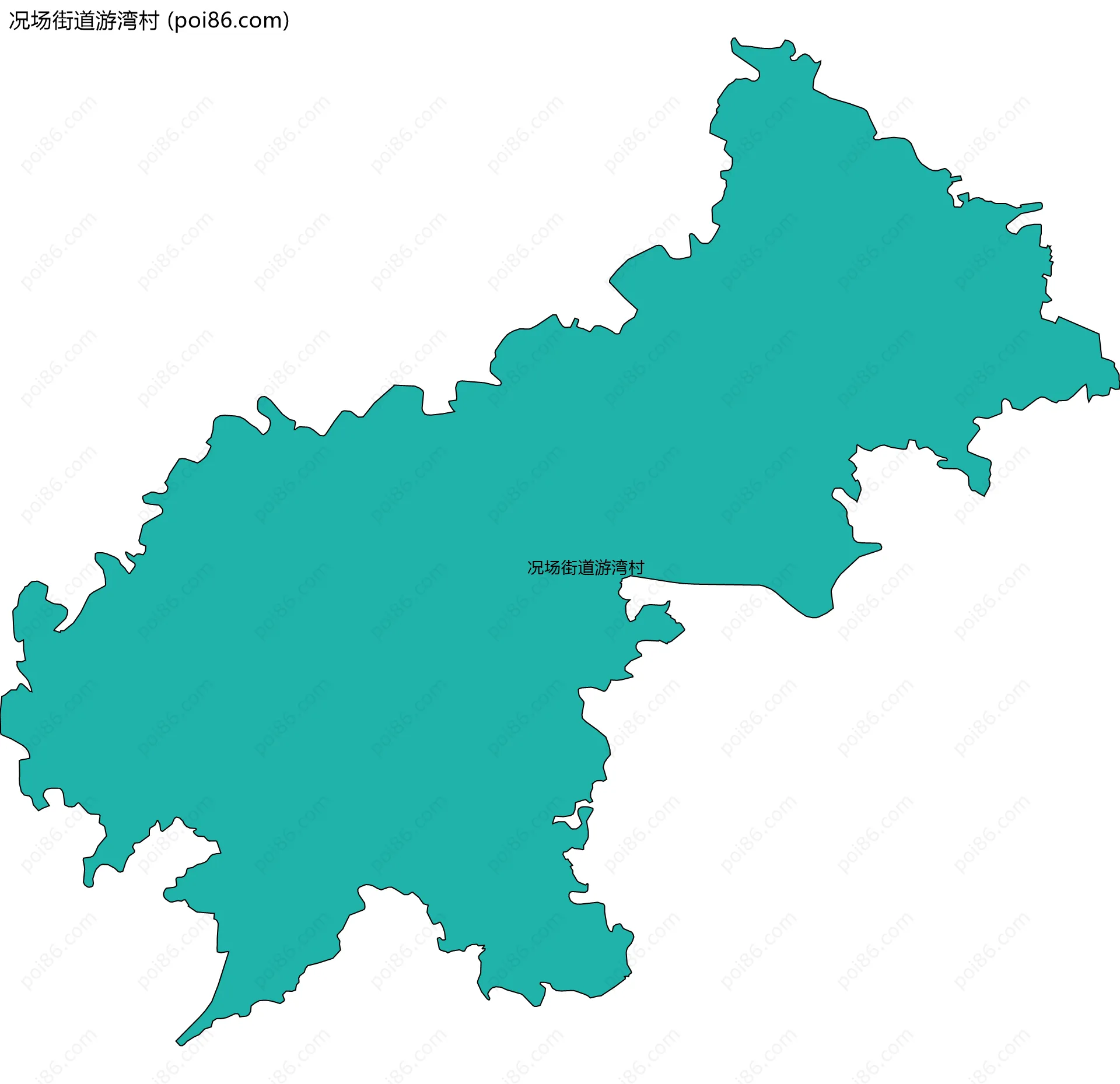 况场街道游湾村边界地图