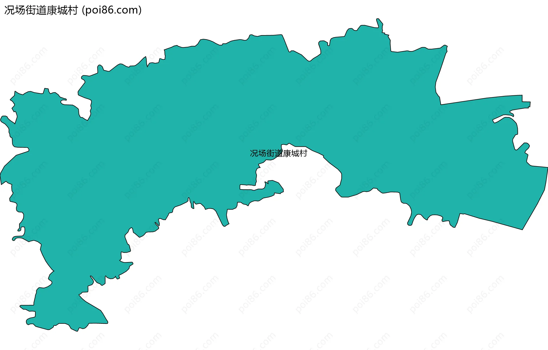 况场街道康城村边界地图