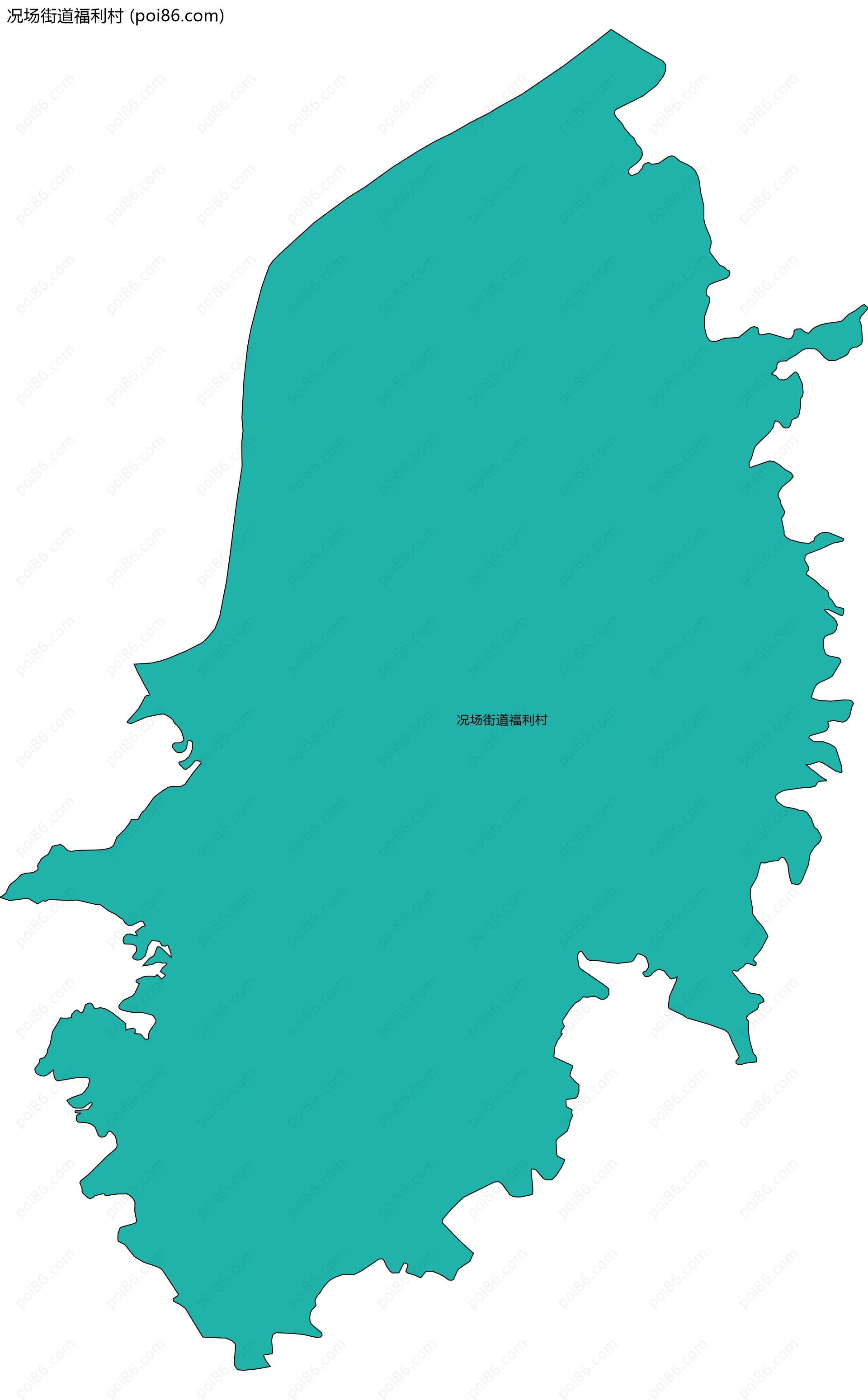 况场街道福利村边界地图