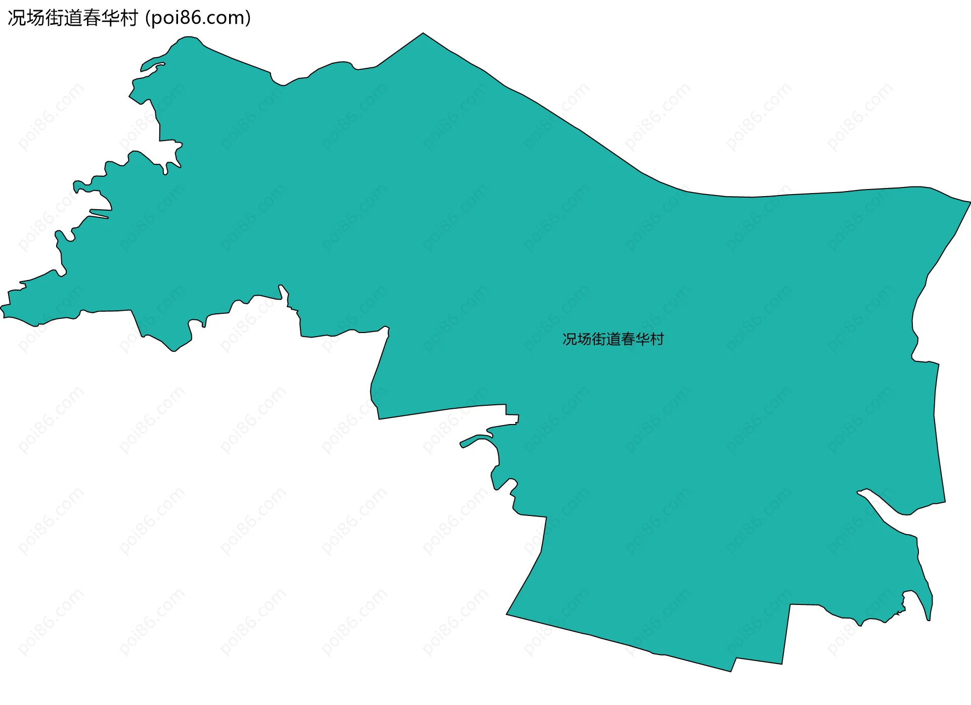 况场街道春华村边界地图