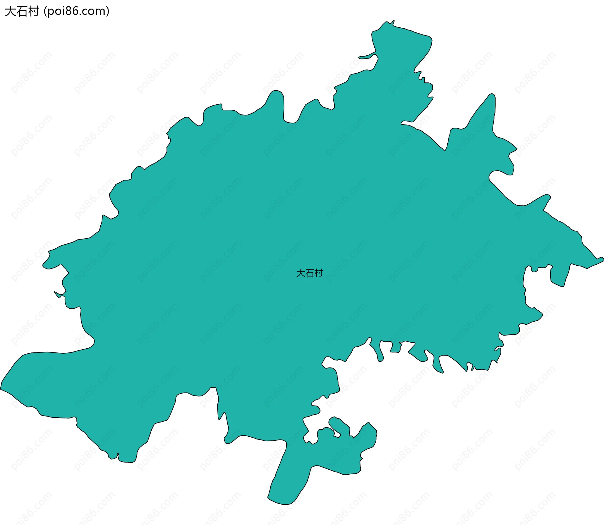 大石村边界地图
