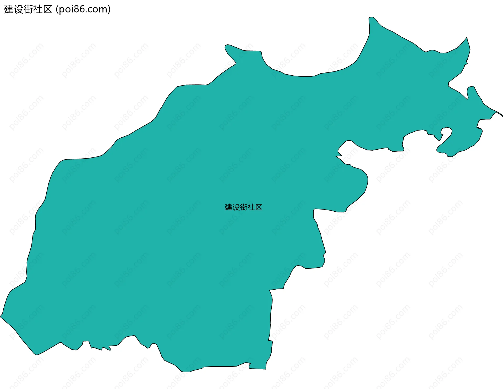 建设街社区边界地图