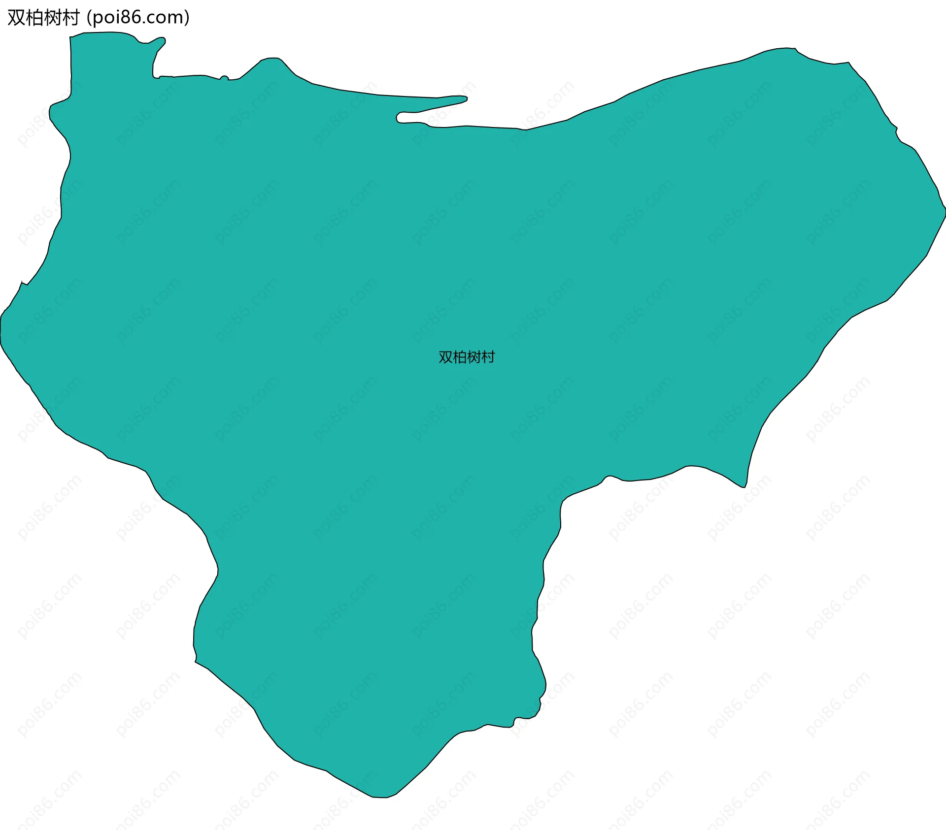 双柏树村边界地图