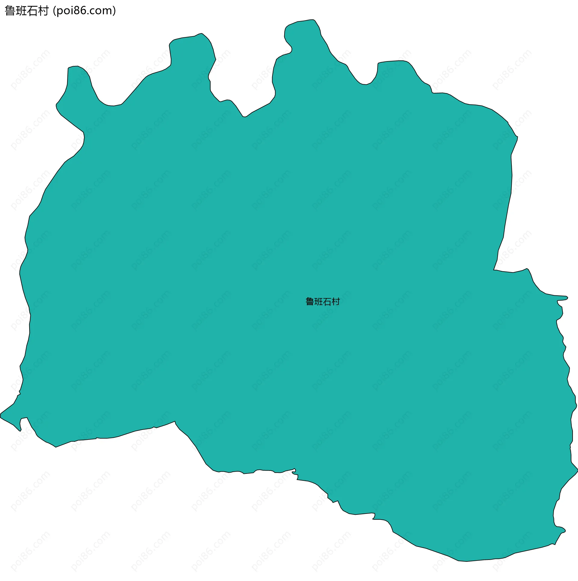 鲁班石村边界地图