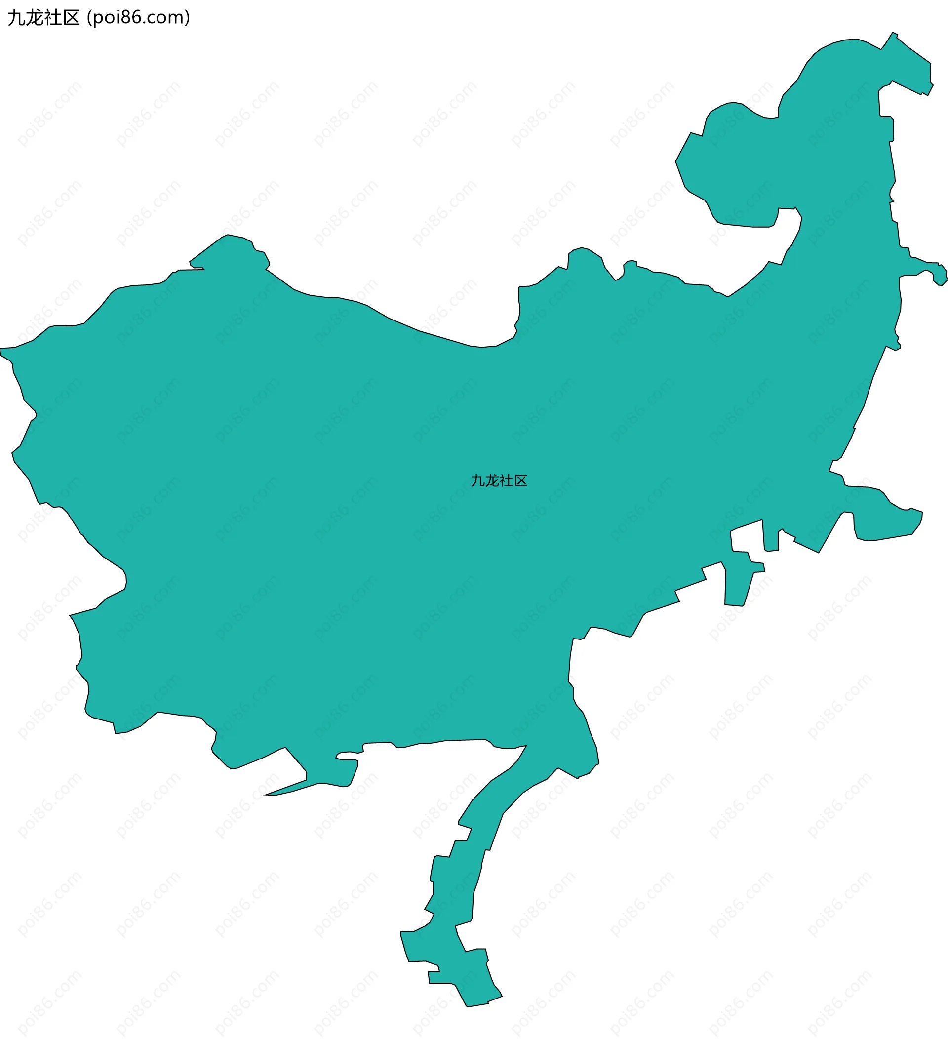 九龙社区边界地图