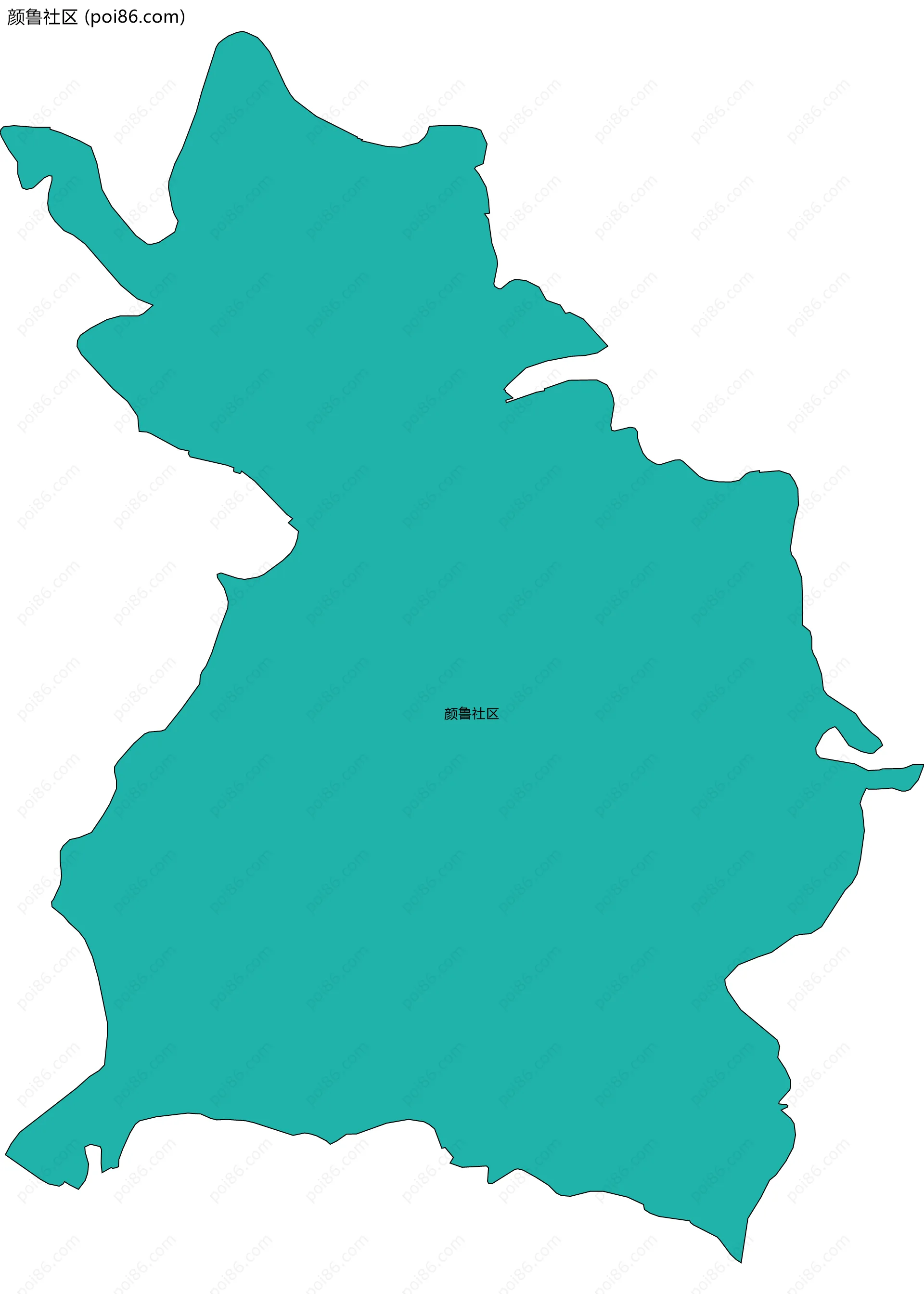 颜鲁社区边界地图