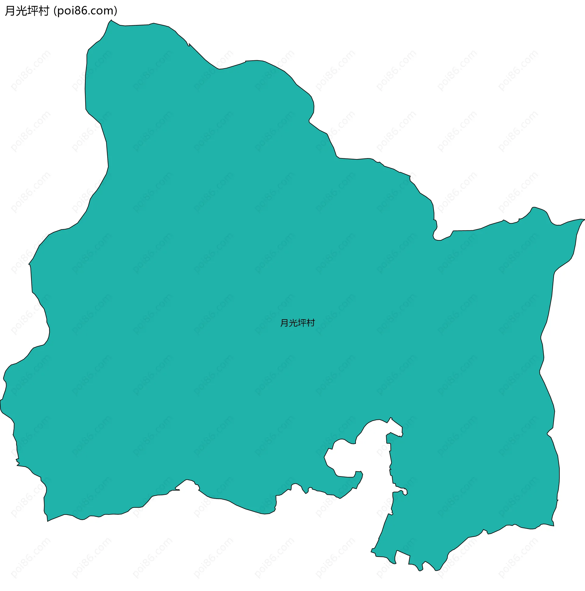 月光坪村边界地图